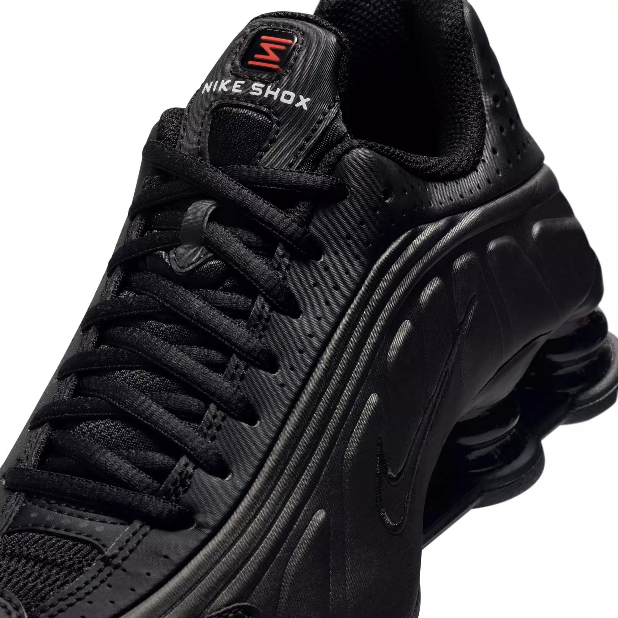 Nike Shox R4 "Black/Bright Crimson" Grade School Boys' Shoe - BLACK