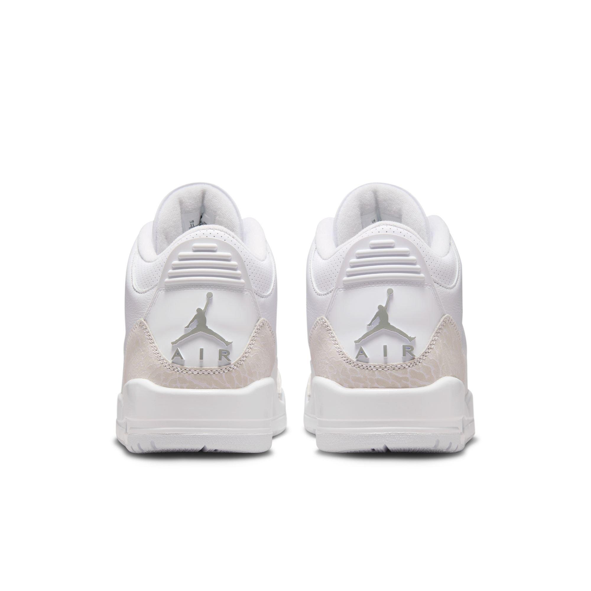 Jordan 3 Retro &ldquo;Pure Money&rdquo; Men's Shoe - WHITE/METALLIC SILVER Thumbnail View 8