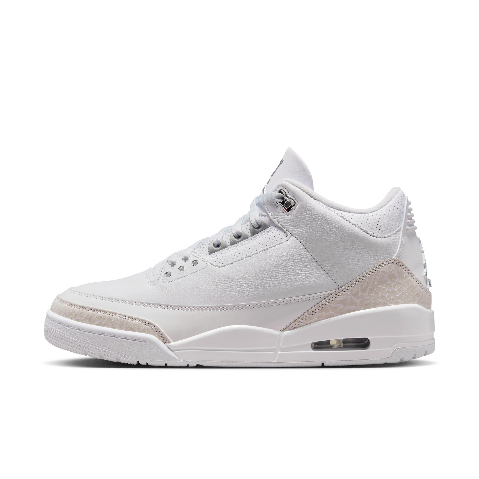 Jordan 3 Retro &ldquo;Pure Money&rdquo; Men's Shoe - WHITE/METALLIC SILVER Thumbnail View 6