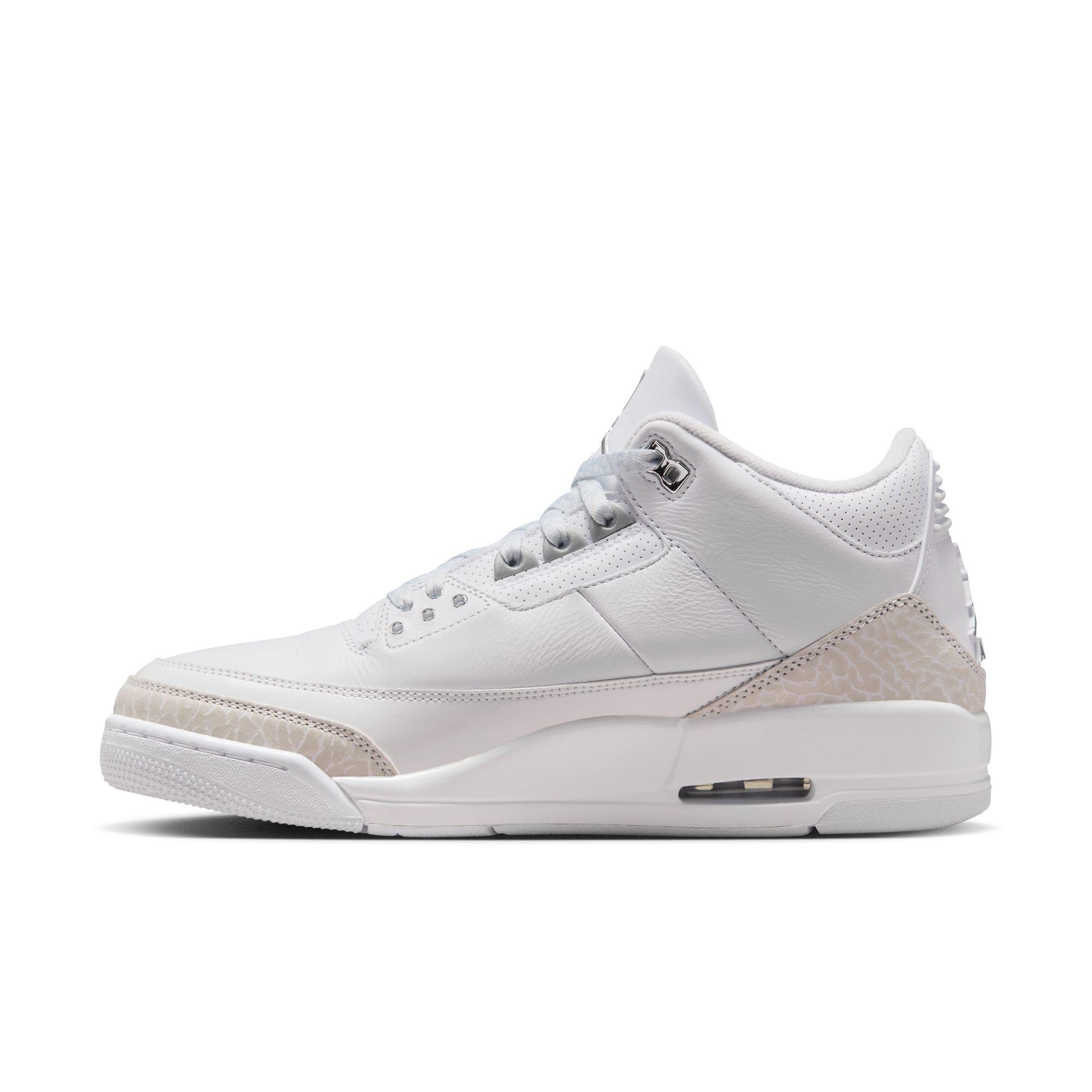 Jordan 3 Retro &ldquo;Pure Money&rdquo; Men's Shoe - WHITE/METALLIC SILVER Thumbnail View 7