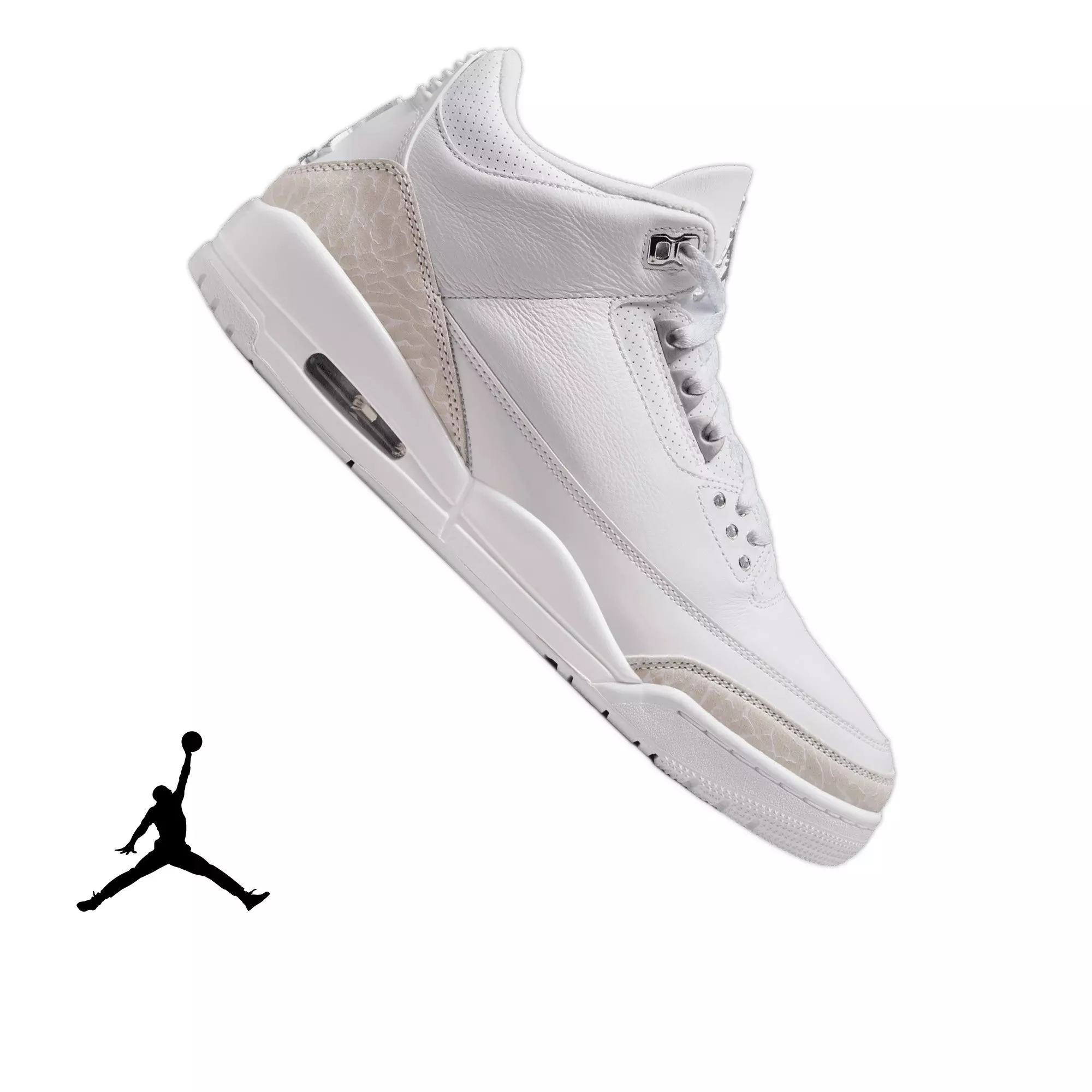 Jordan 3 Retro “Pure Money” Men's Shoe - WHITE/METALLIC SILVER