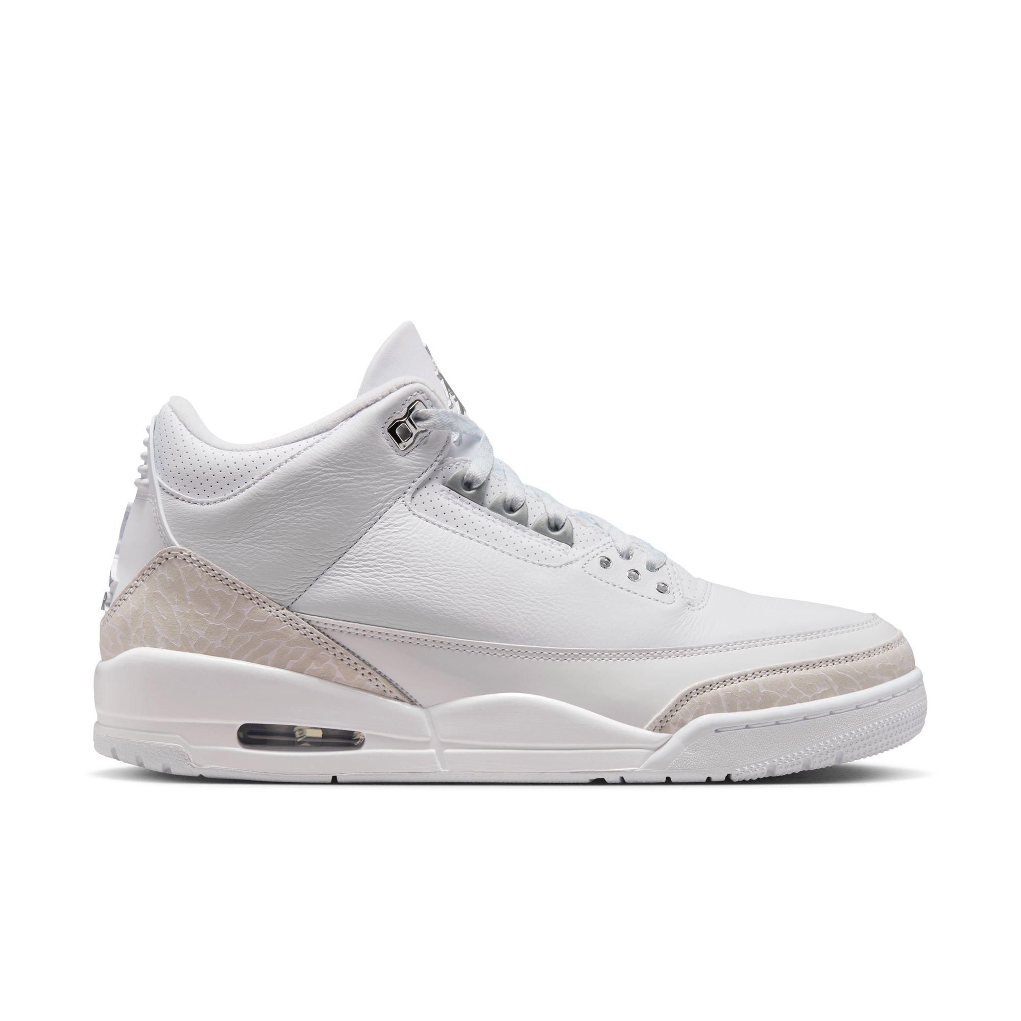 Jordan 3 Retro &ldquo;Pure Money&rdquo; Men's Shoe - WHITE/METALLIC SILVER Thumbnail View 1