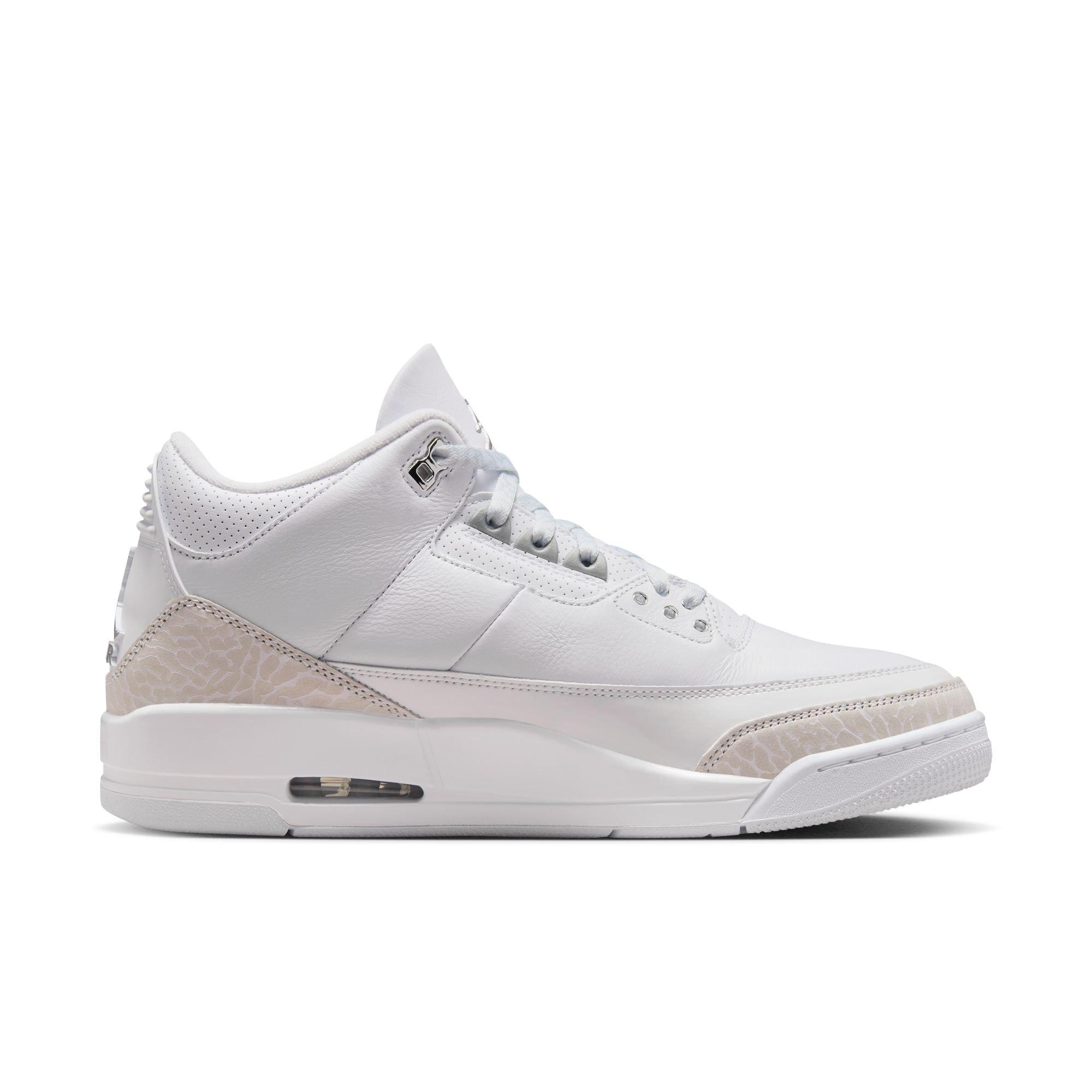 Jordan 3 Retro &ldquo;Pure Money&rdquo; Men's Shoe - WHITE/METALLIC SILVER Thumbnail View 2