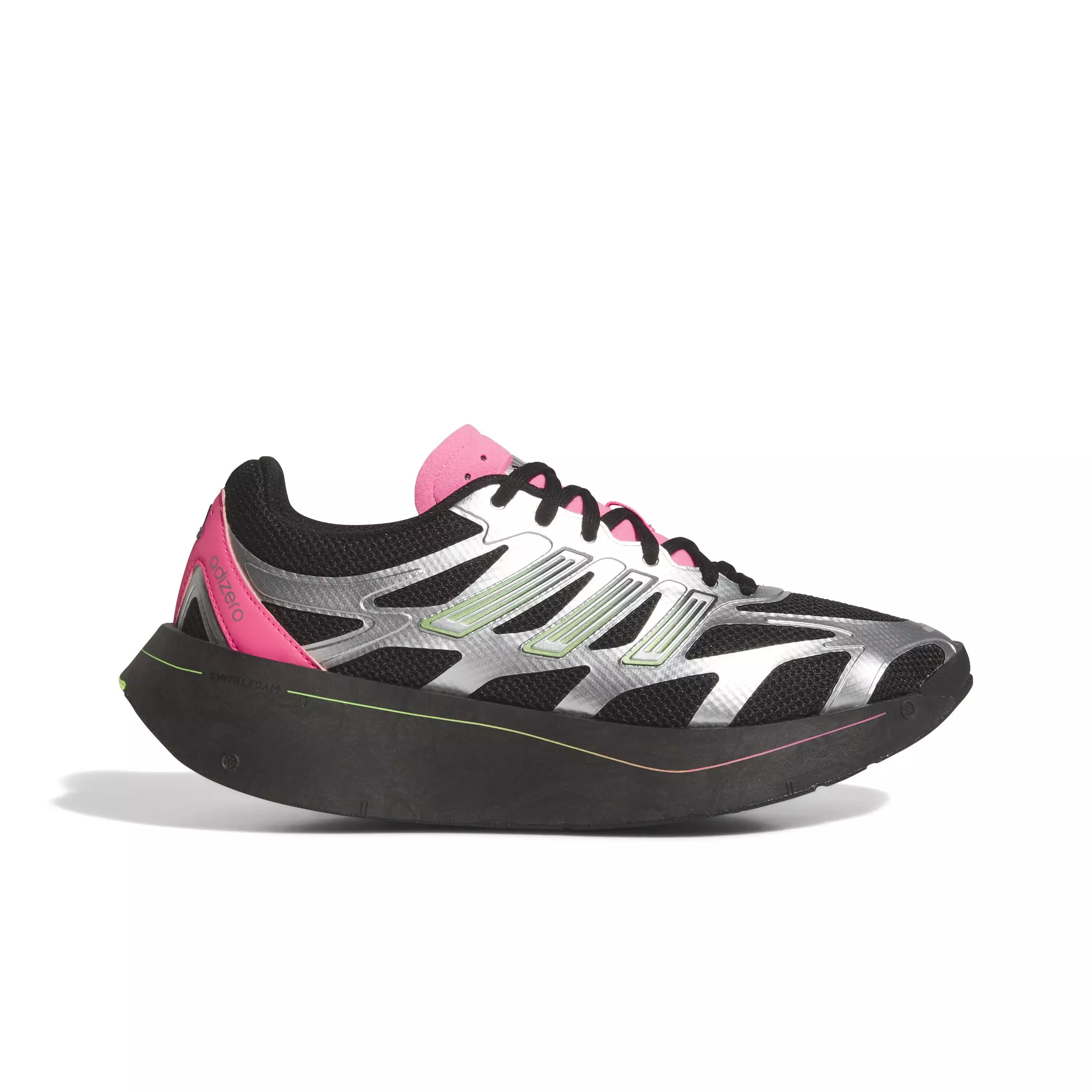 adidas Adizero Aruku "Core Black/Signal Green/Lucid Pink" Men's Running Shoe - BLACK/PINK/LIME