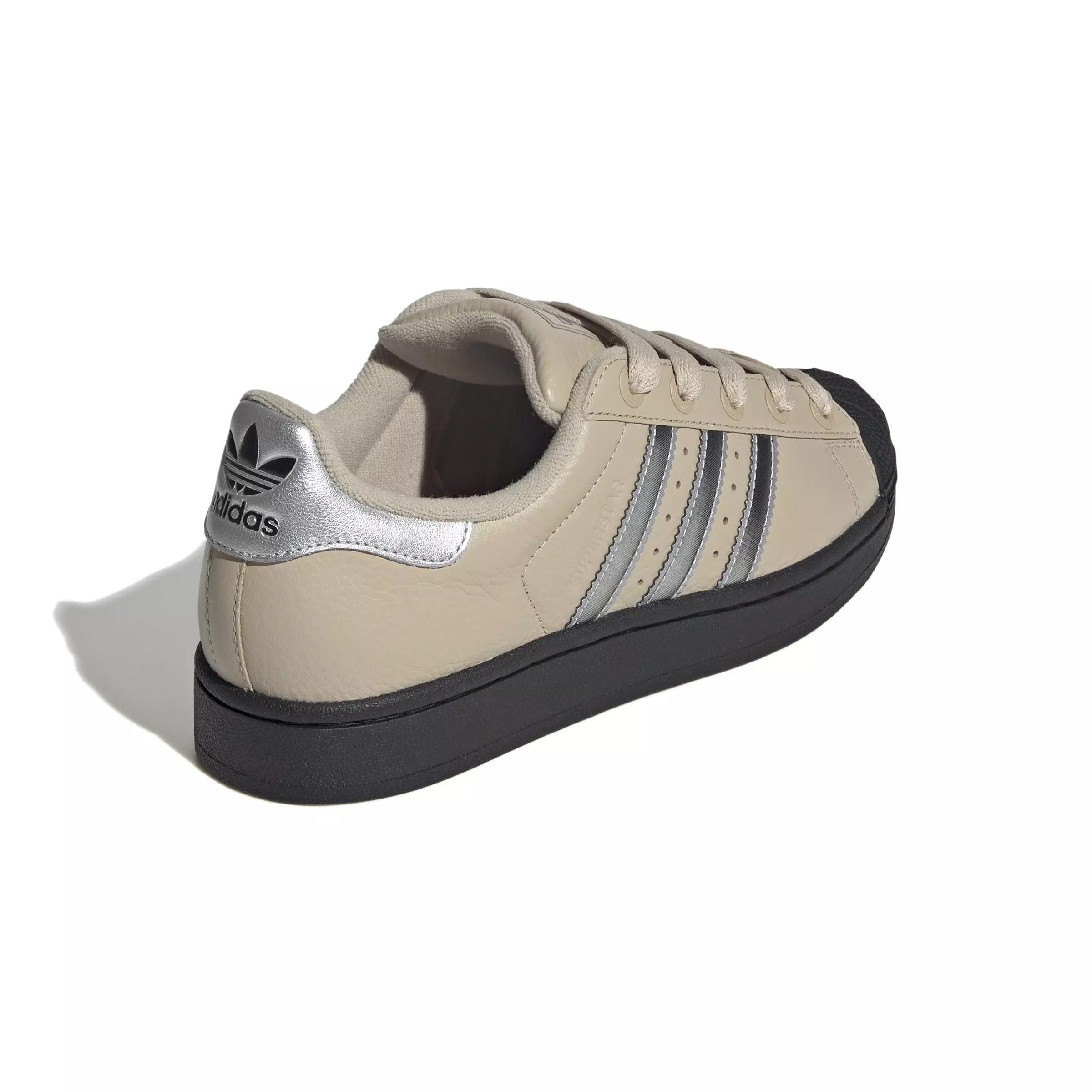 adidas Originals Superstar II "Beige/Silver Metallic/Core Black" Women's Shoe - TAN