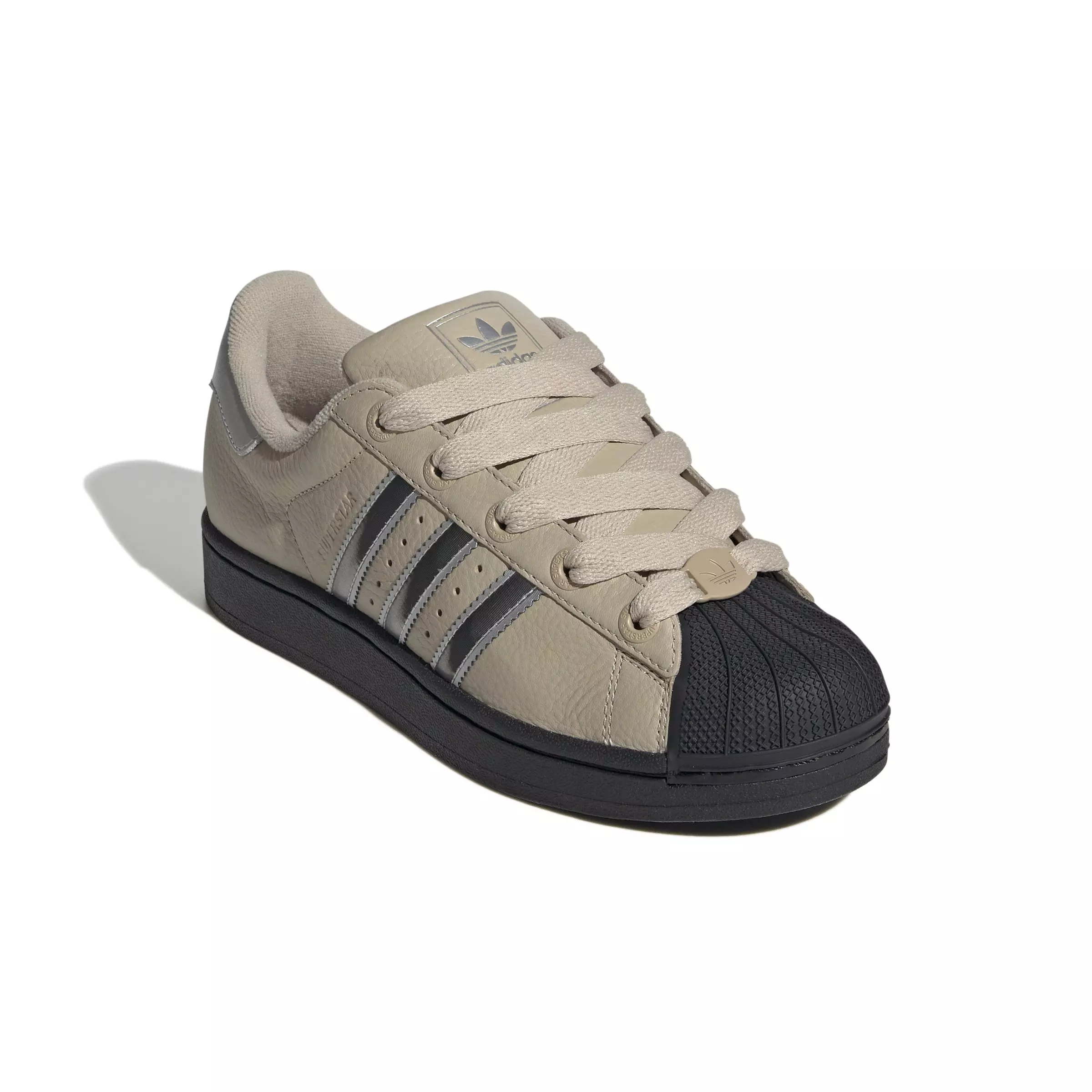 adidas Originals Superstar II "Beige/Silver Metallic/Core Black" Women's Shoe - TAN