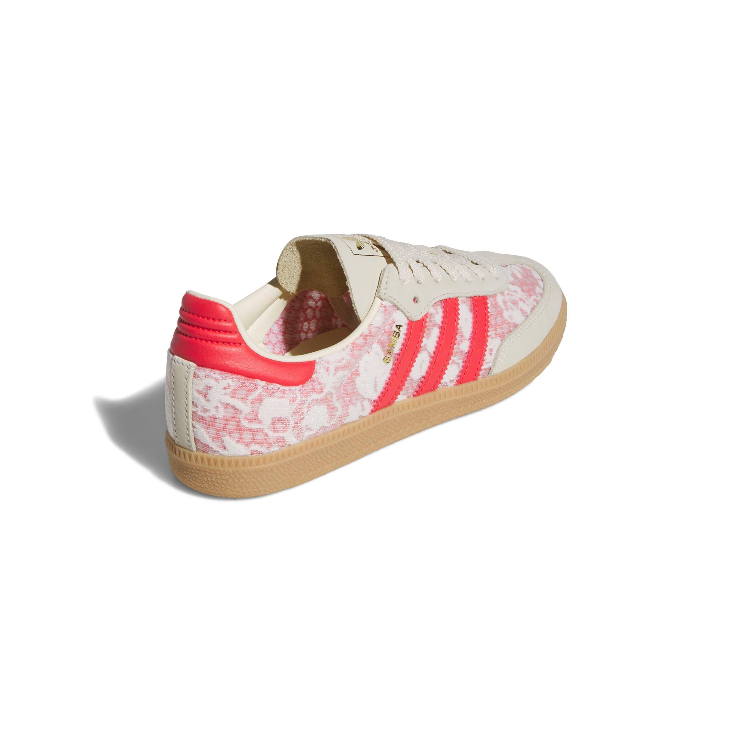 adidas Originals Samba OG "White/Cream White/Better Scarlet" Women's Shoe - WHITE/RED Thumbnail View 3