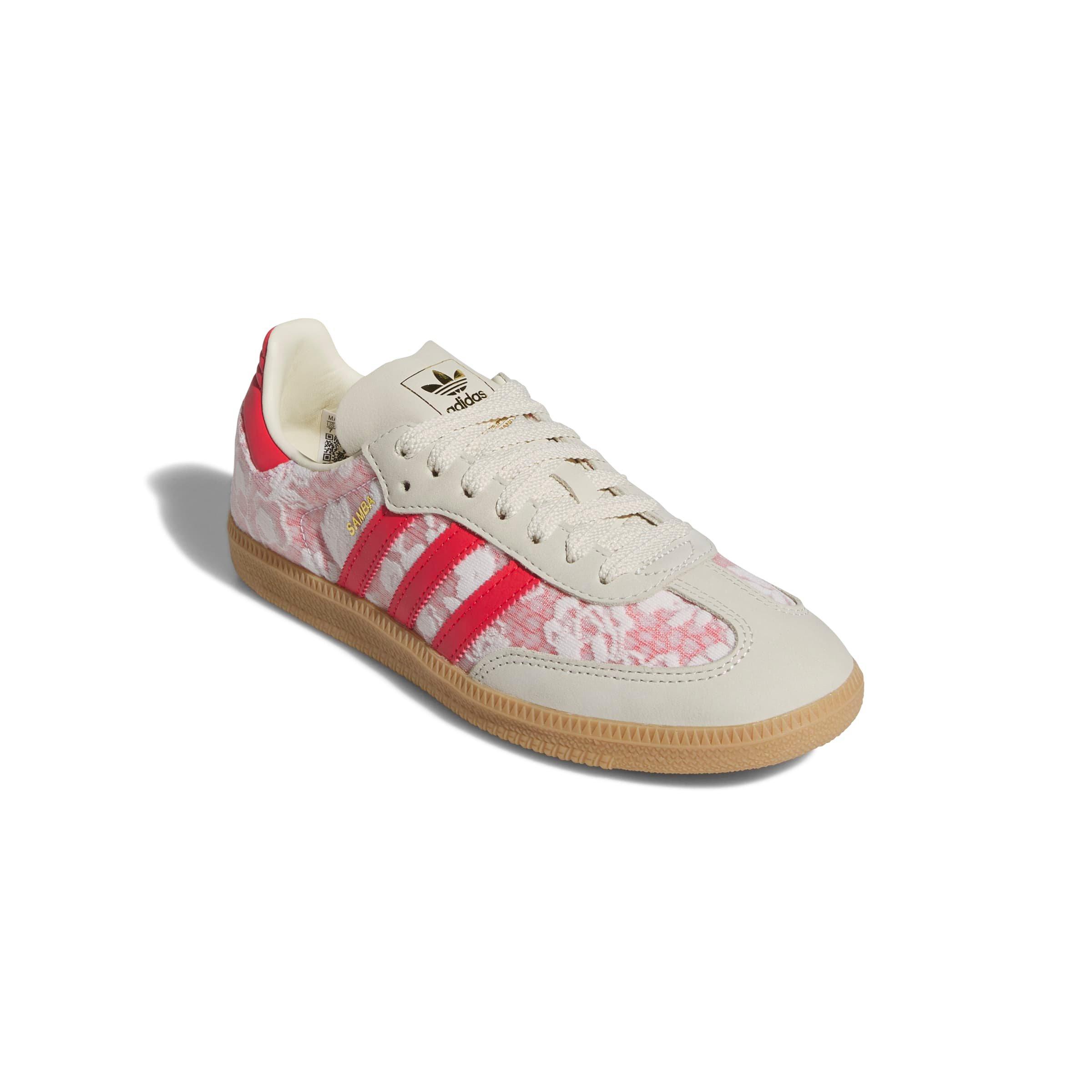 adidas Originals Samba OG "White/Cream White/Better Scarlet" Women's Shoe - WHITE/RED Thumbnail View 4