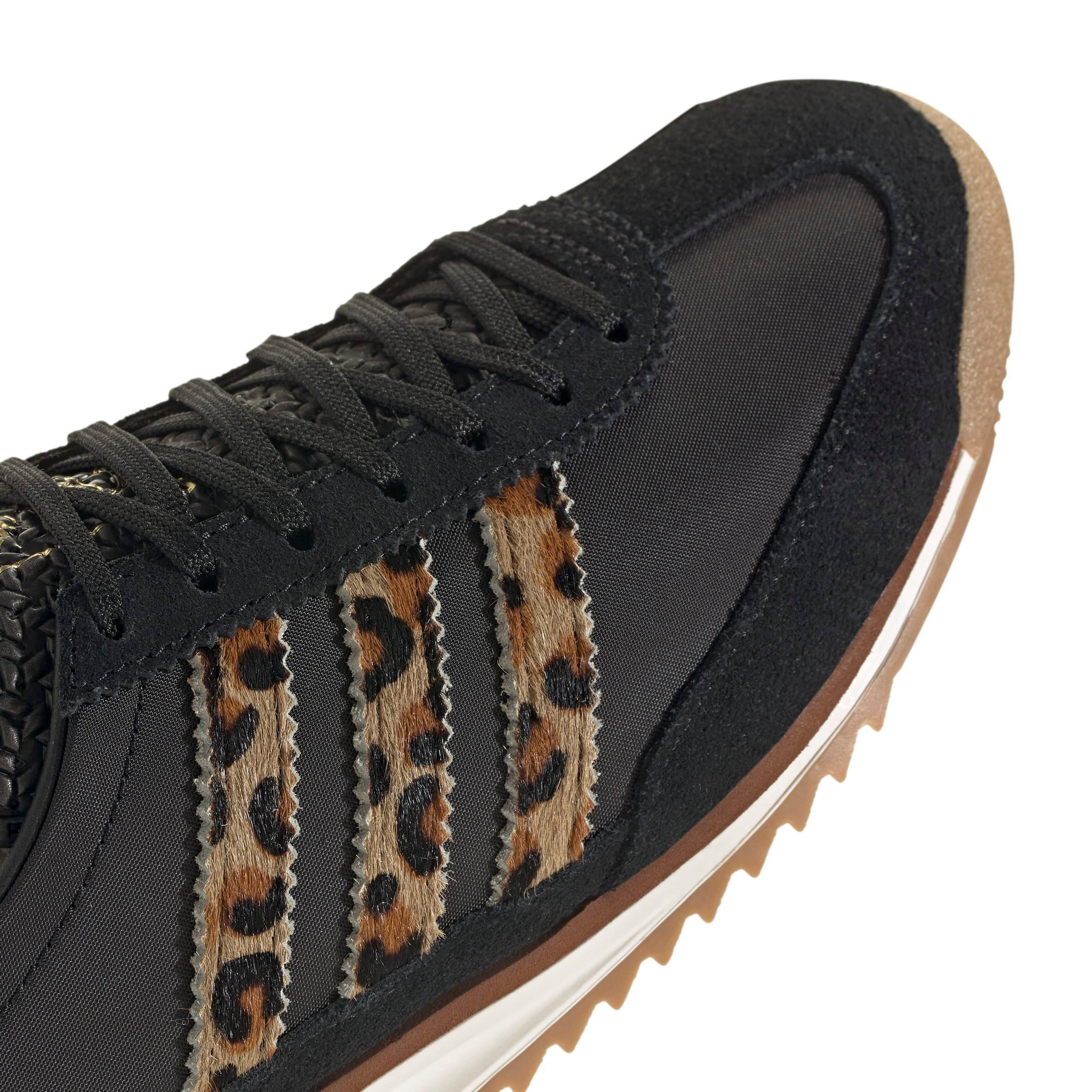 adidas Originals SL 72 OG Leopard Print "Preloved Brown/Core Black/Gum" Women's Shoe - BLACK/BROWN Thumbnail View 3