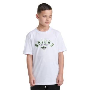 adidas Big Kids' Logo Play Tee - White/Green