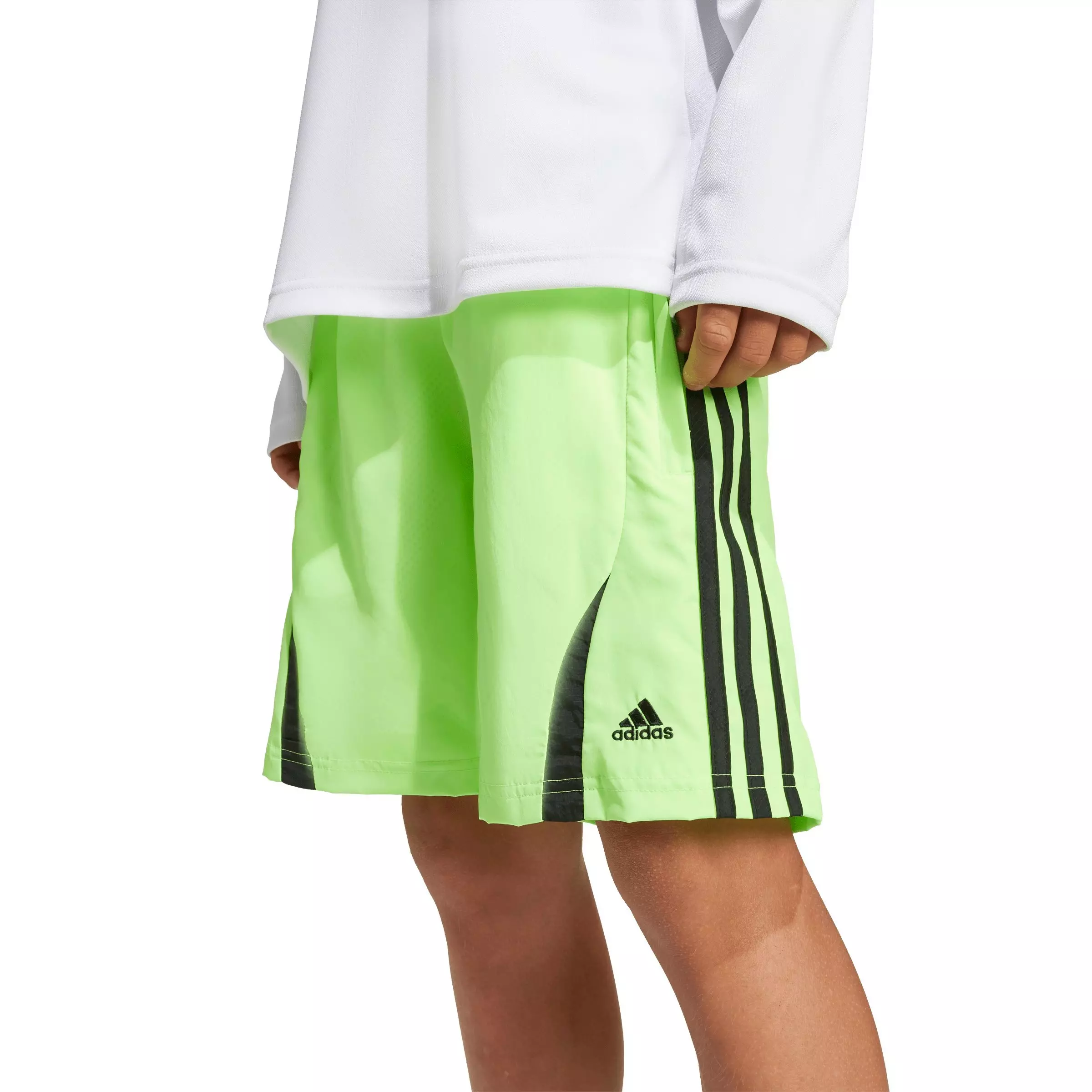 adidas Big Boys' Teamgeist Shorts - BLACK/GREEN
