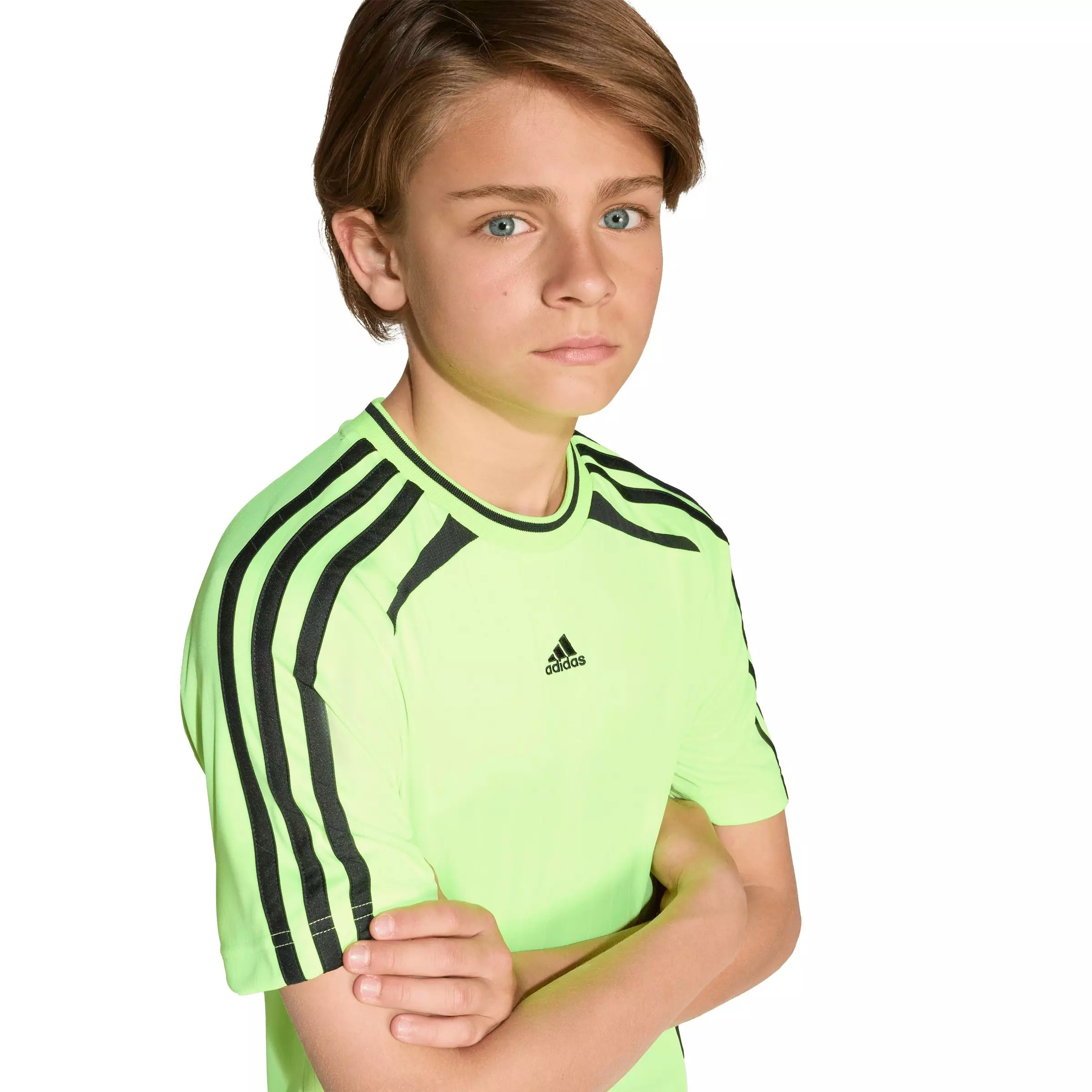 adidas Big Boys' Teamgeist Tee - GREEN/BLACK