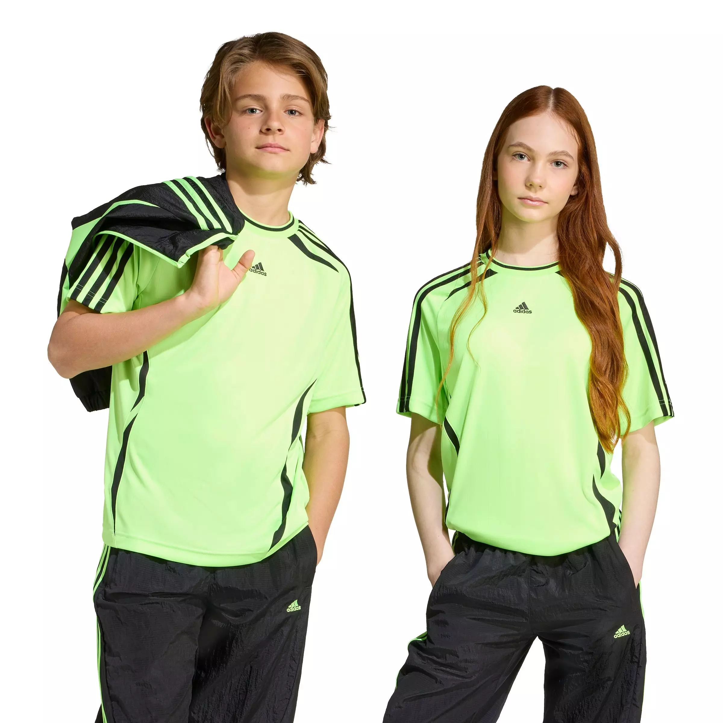 adidas Big Boys' Teamgeist Tee - GREEN/BLACK
