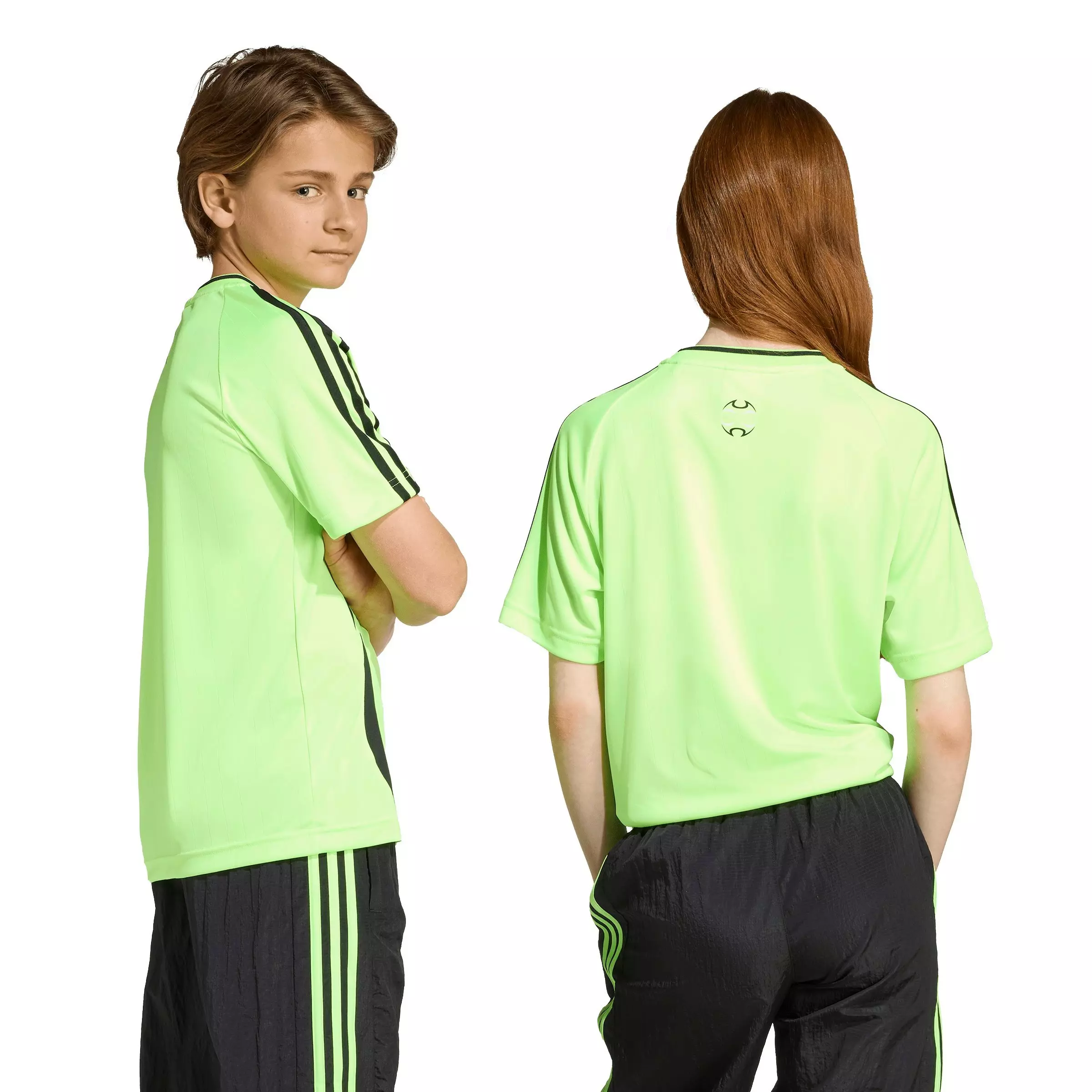 adidas Big Boys' Teamgeist Tee - GREEN/BLACK