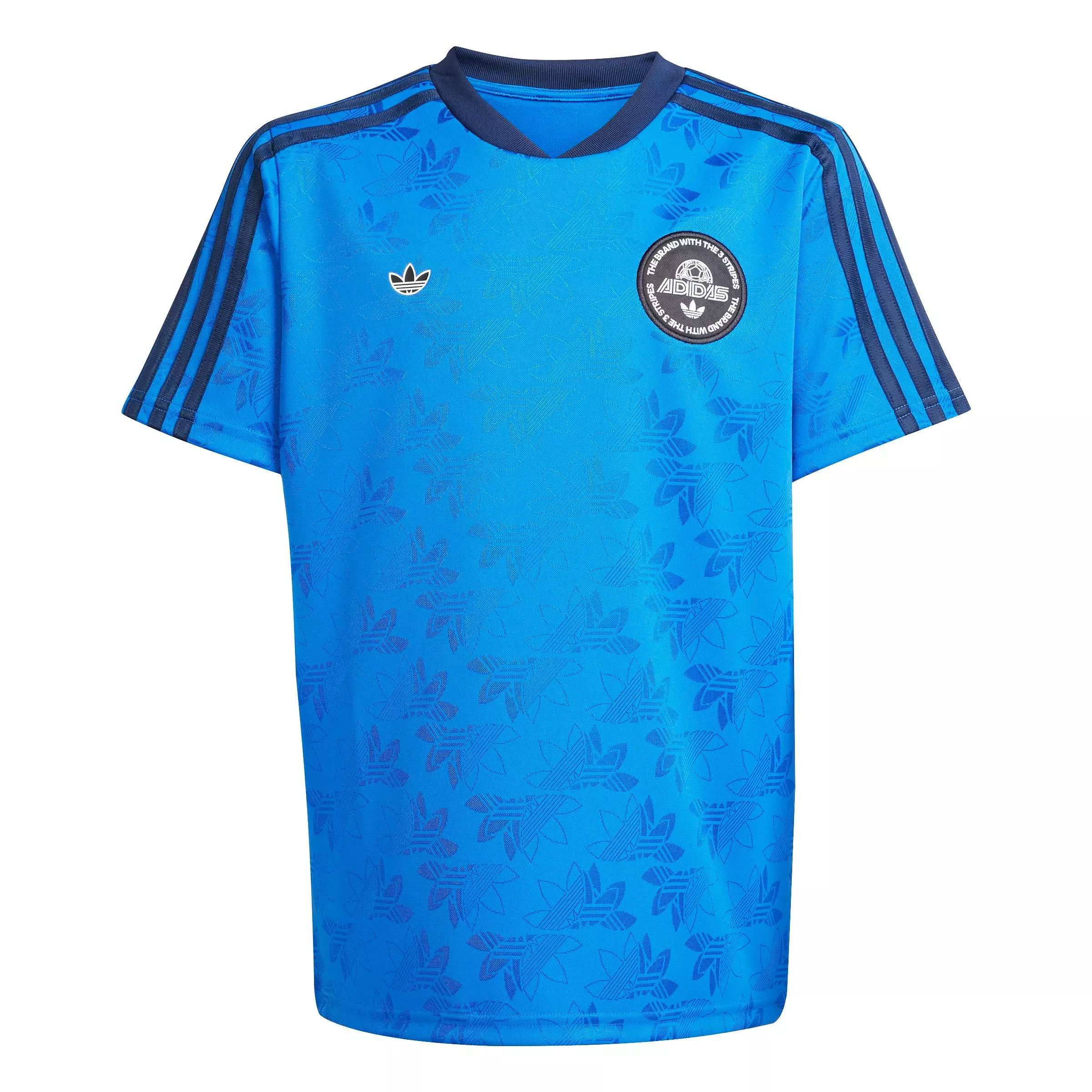 adidas Originals Big Boys' Trefoil Football Tee - BLUE