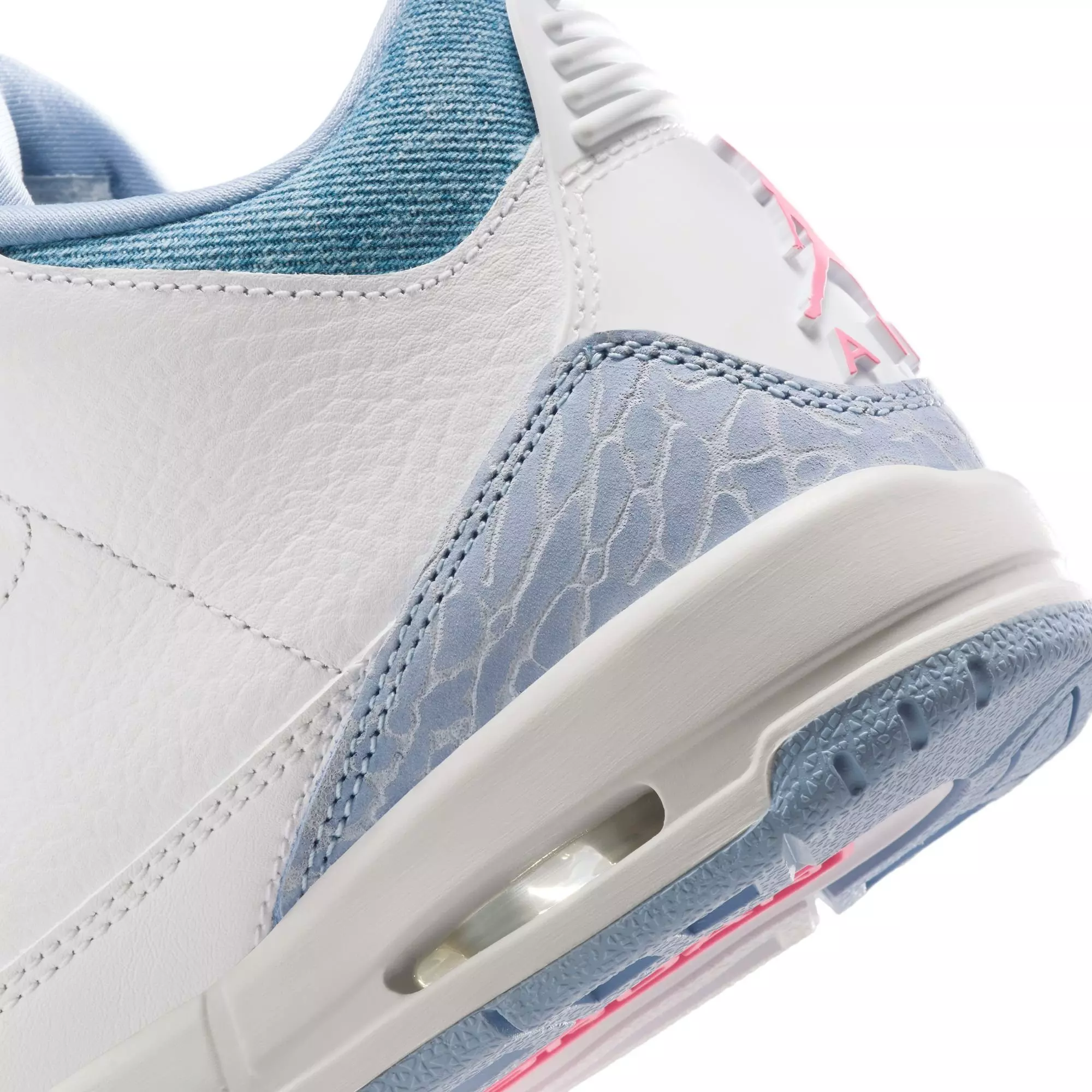 Jordan 3 Retro "Cobalt Bliss" Grade School Girls' Shoe - WHITE/PINK GLOW/COBALT BLISS