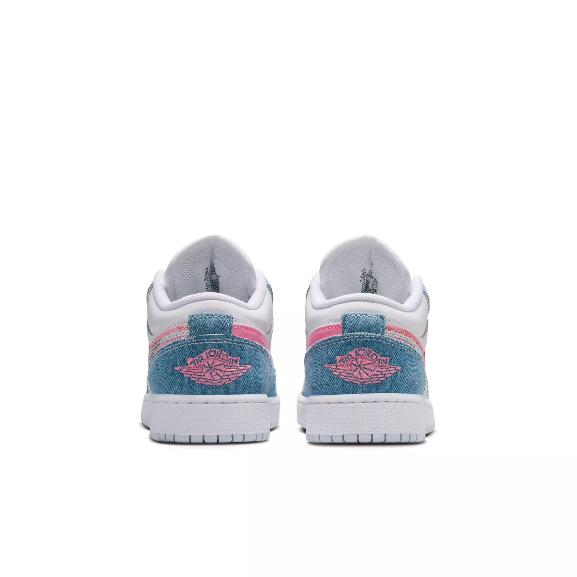 Jordan 1 Low SE "Cobalt Bliss/Pink Glow/White" Grade School Girls' Shoe - BLUE/PINK