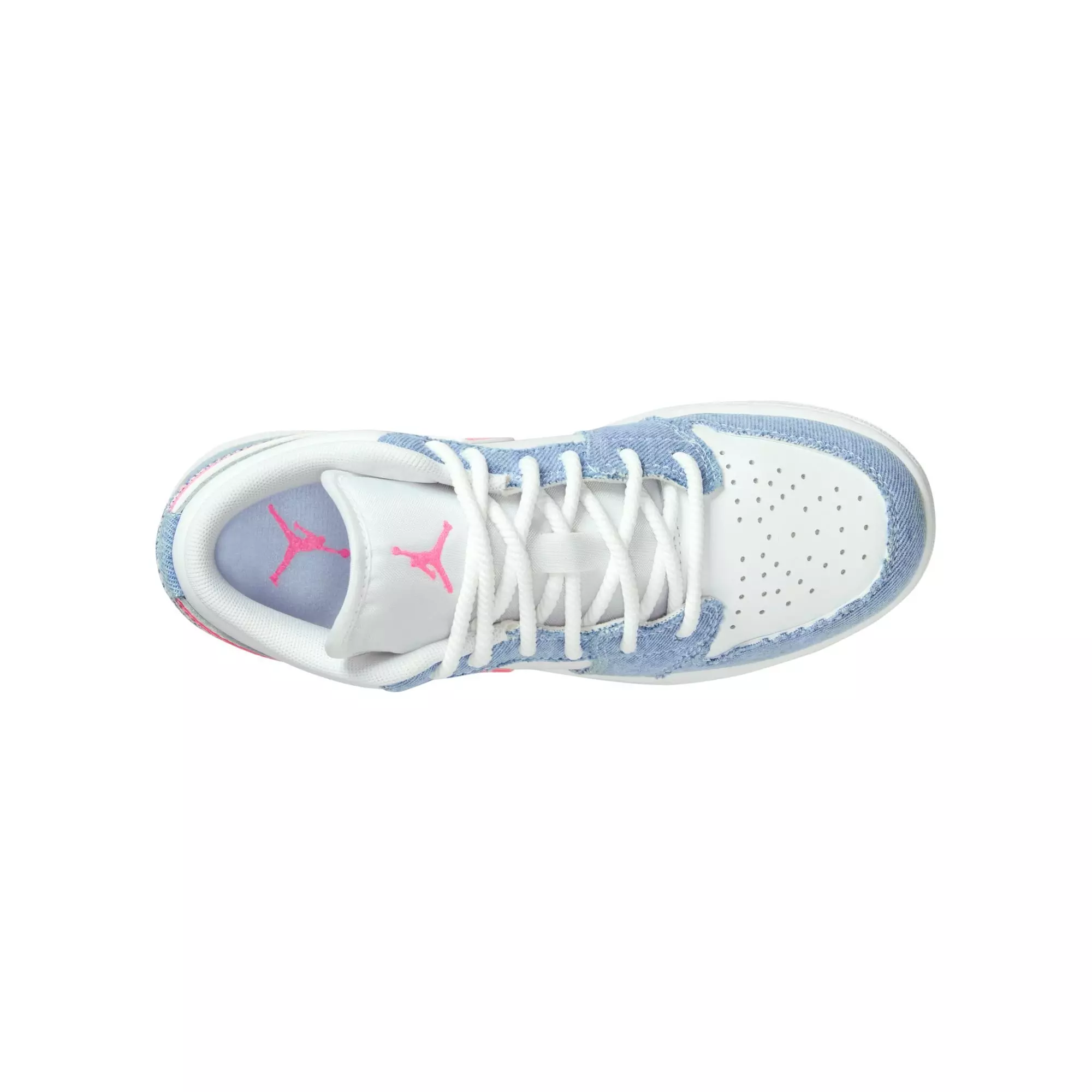 Jordan 1 Low SE "Cobalt Bliss/Pink Glow/White" Grade School Girls' Shoe - BLUE/PINK