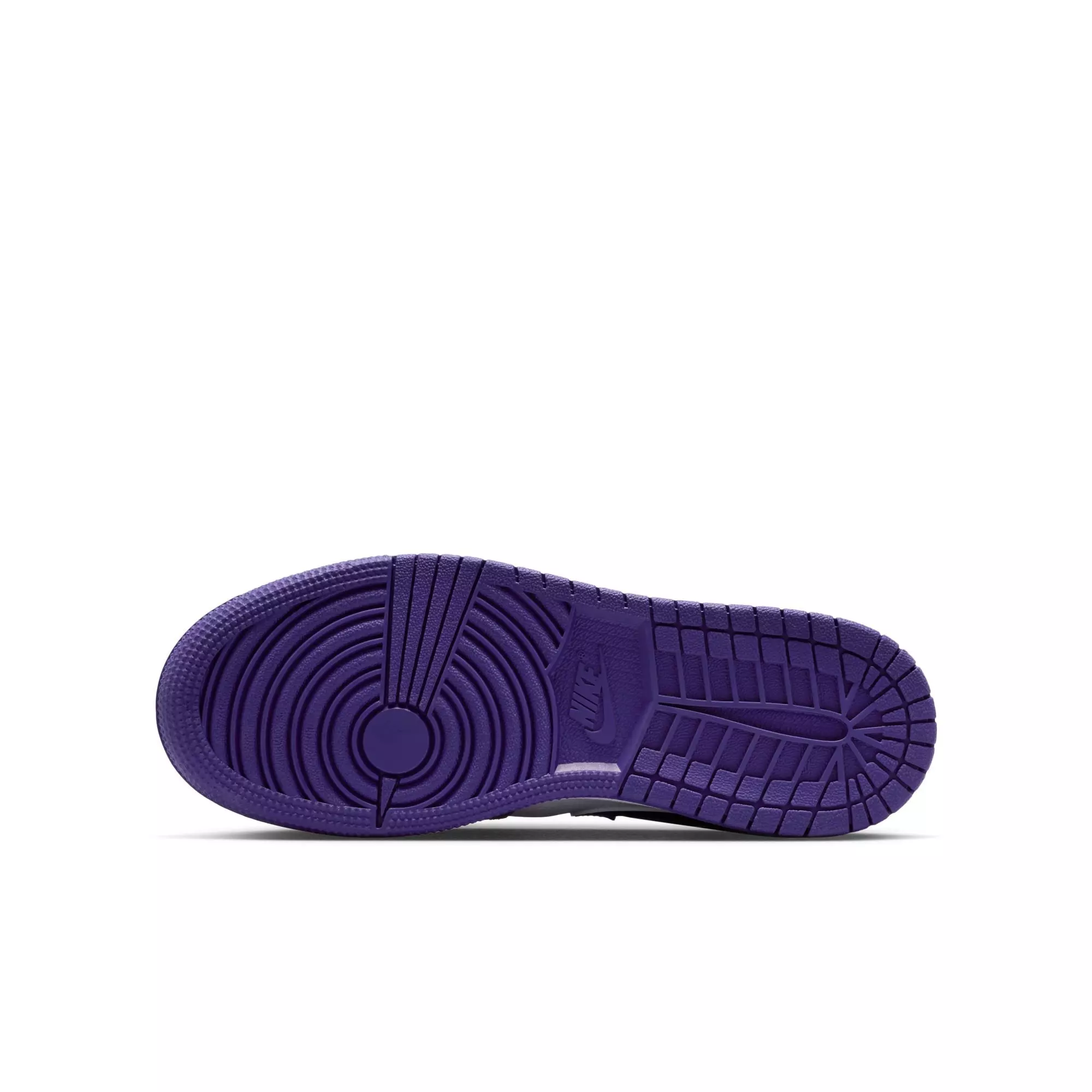 Jordan 1 Mid "Dusty Amethyst/Court Purple/White" Grade School Girls' Shoe​ - PURPLE/WHITE