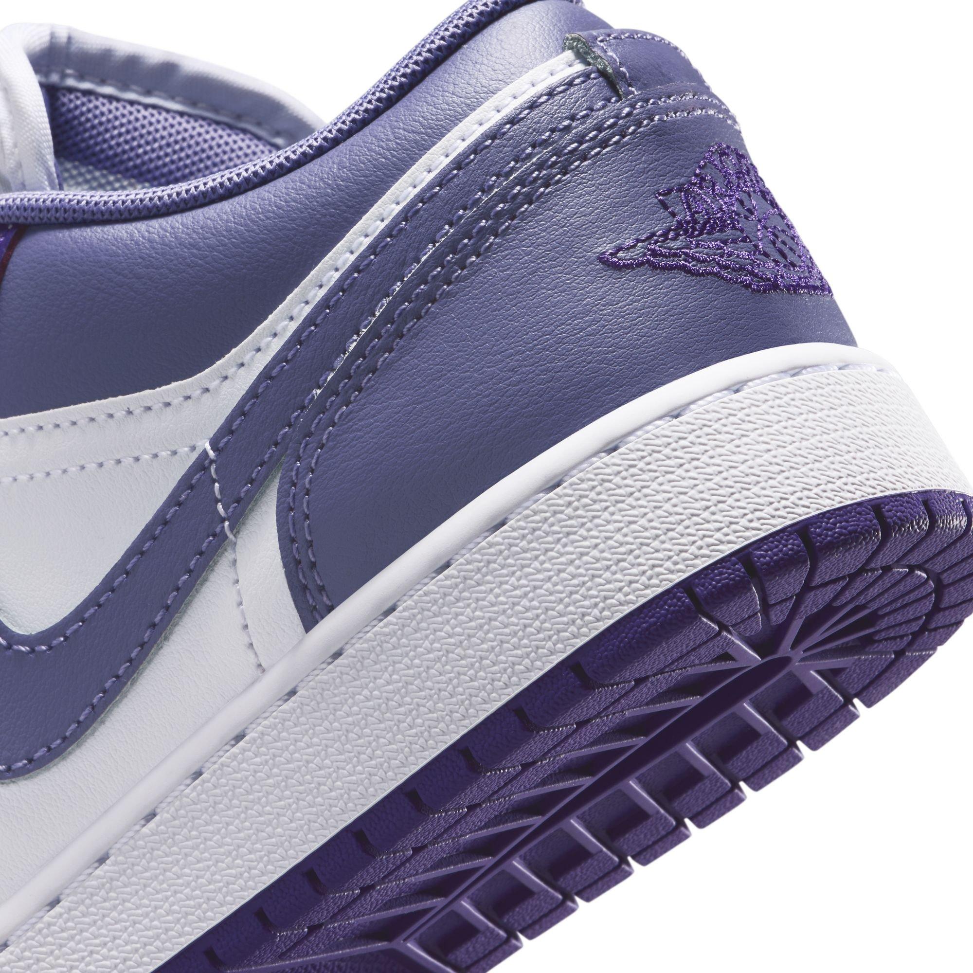 Jordan 1 Low Grade School Girls' "Court Purple/Dusty Amethyst/White" Shoe