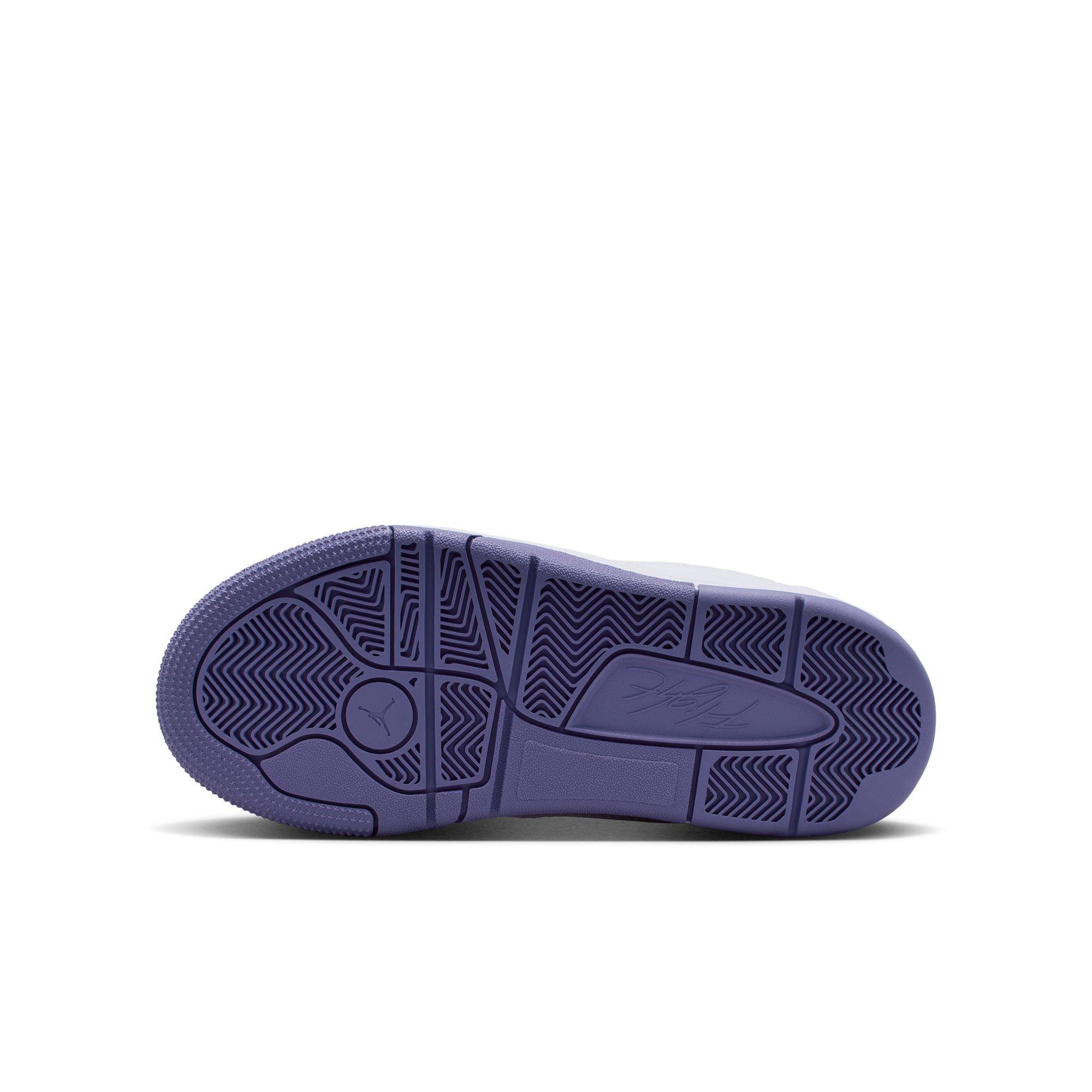 Jordan Flight Court Grade School Girls' "White/Dusty Amethyst" Shoe