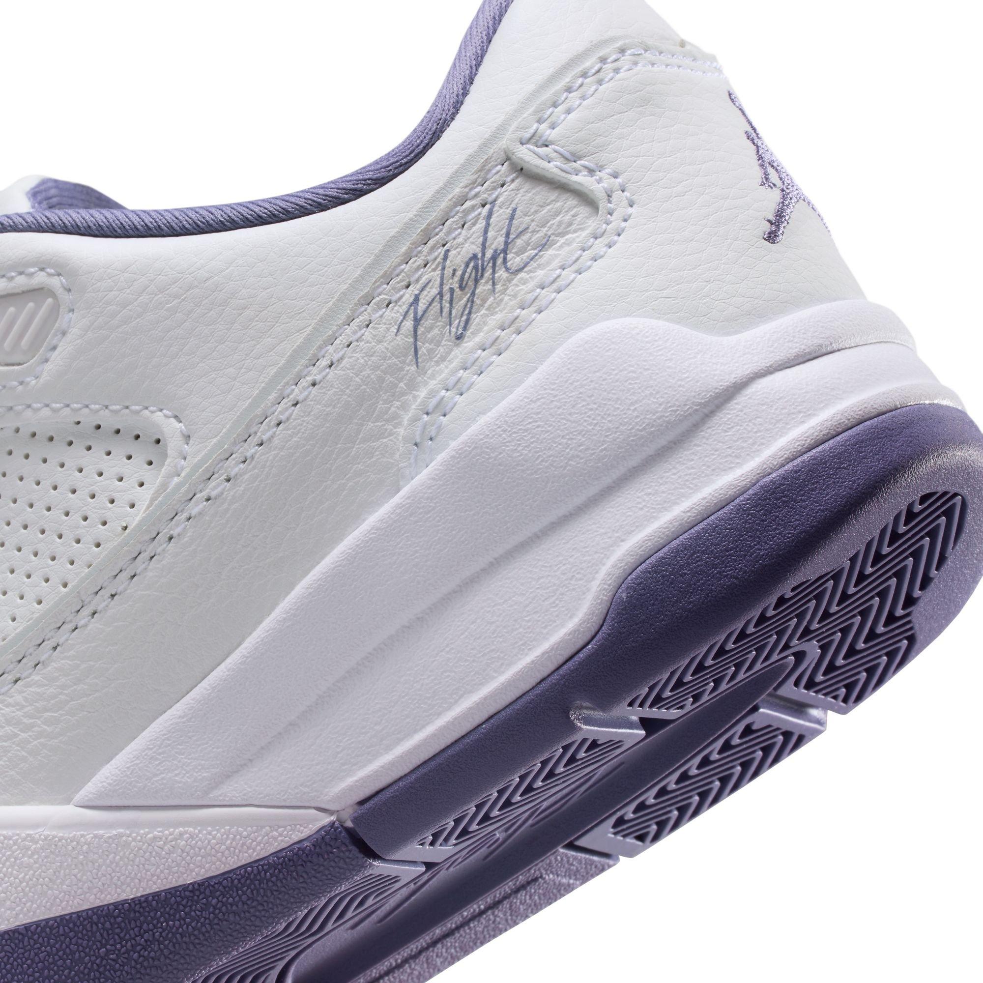 Jordan Flight Court Grade School Girls' "White/Dusty Amethyst" Shoe