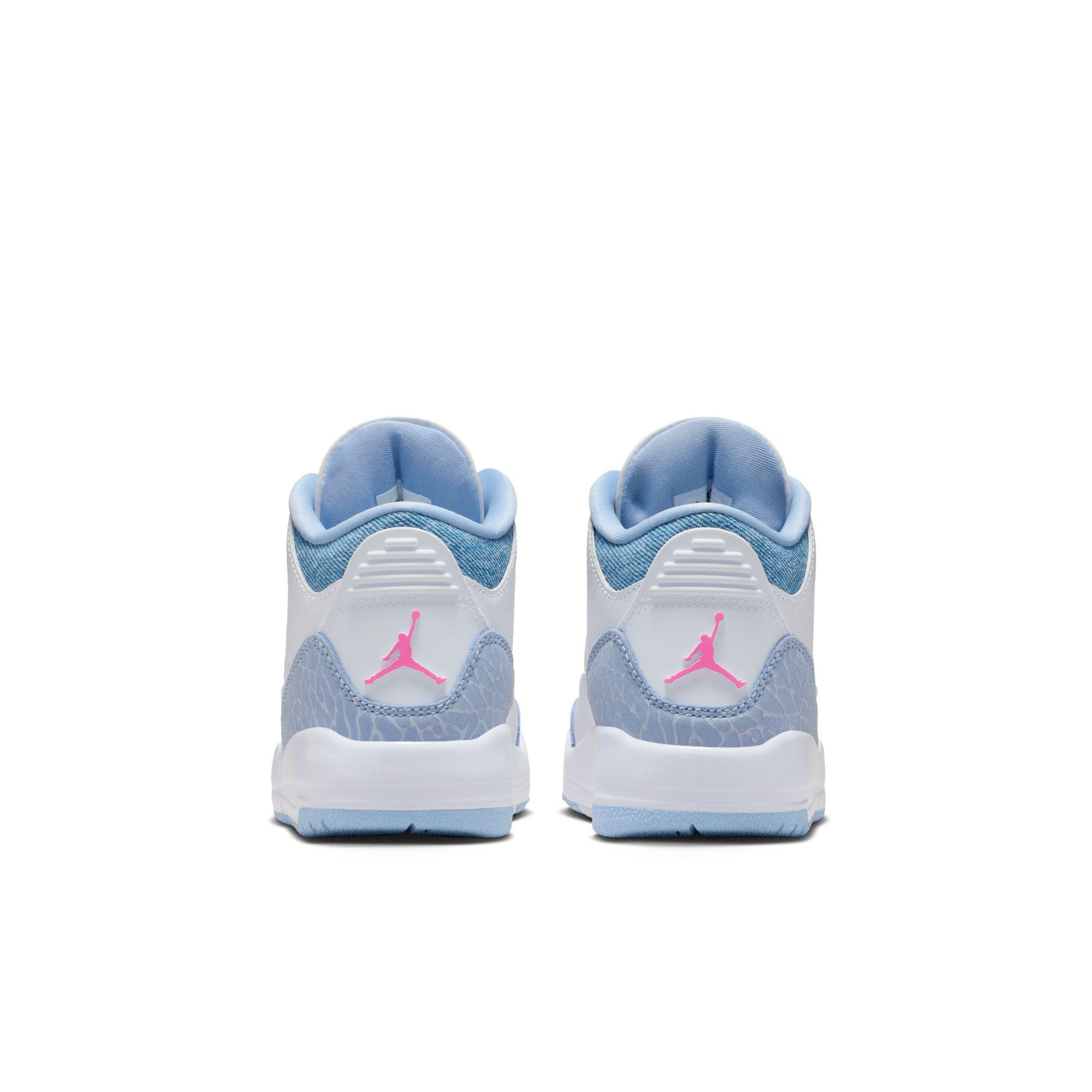Jordan 3 Retro "Cobalt Bliss" Girls' Preschool Shoe