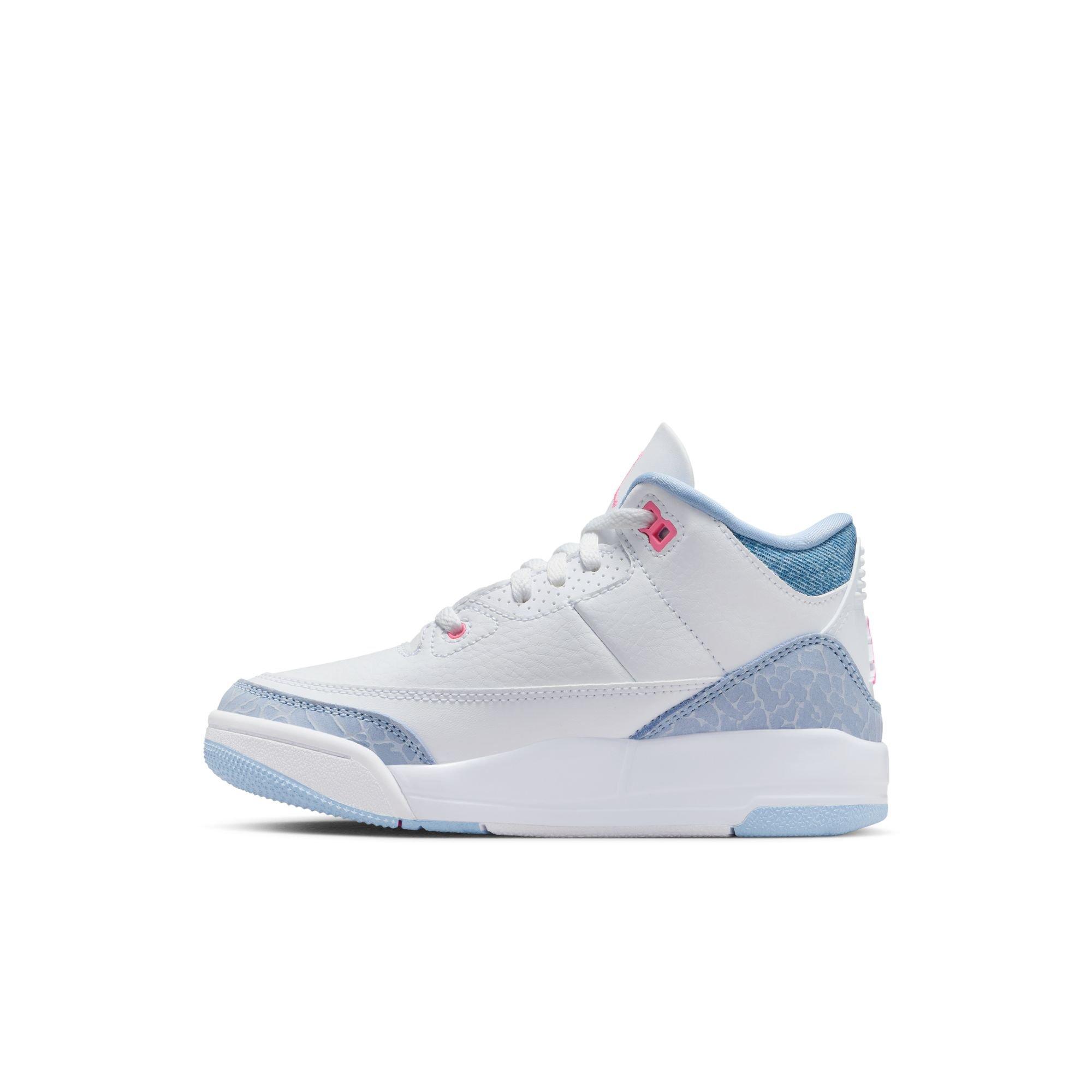 Jordan 3 Retro "Cobalt Bliss" Girls' Preschool Shoe