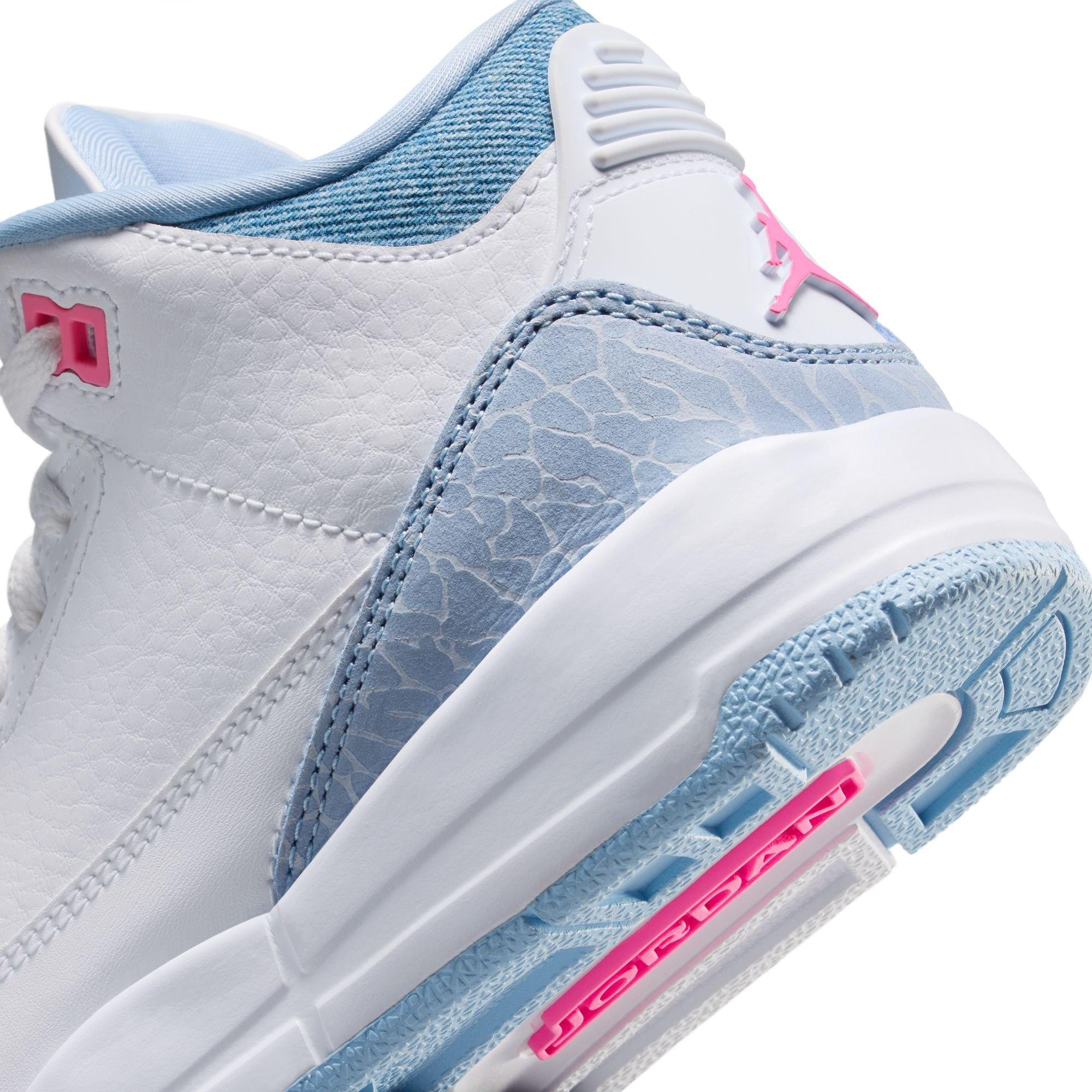 Jordan 3 Retro "Cobalt Bliss" Girls' Preschool Shoe