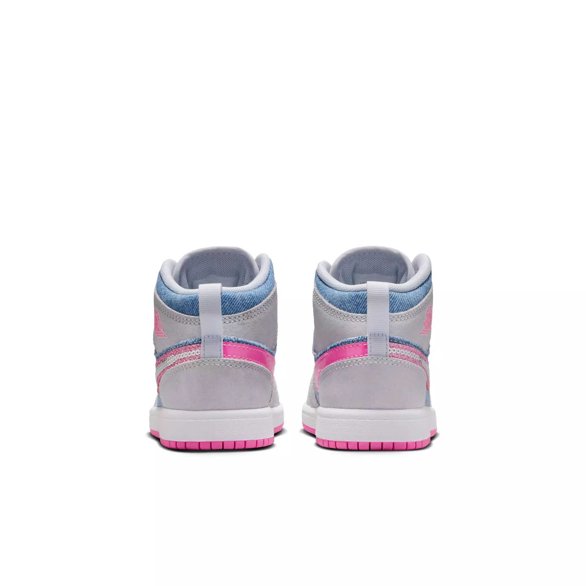 Jordan 1 Mid SE "Cobalt Bliss/Pink/White" Preschool Girls' Shoe - BLUE/PINK