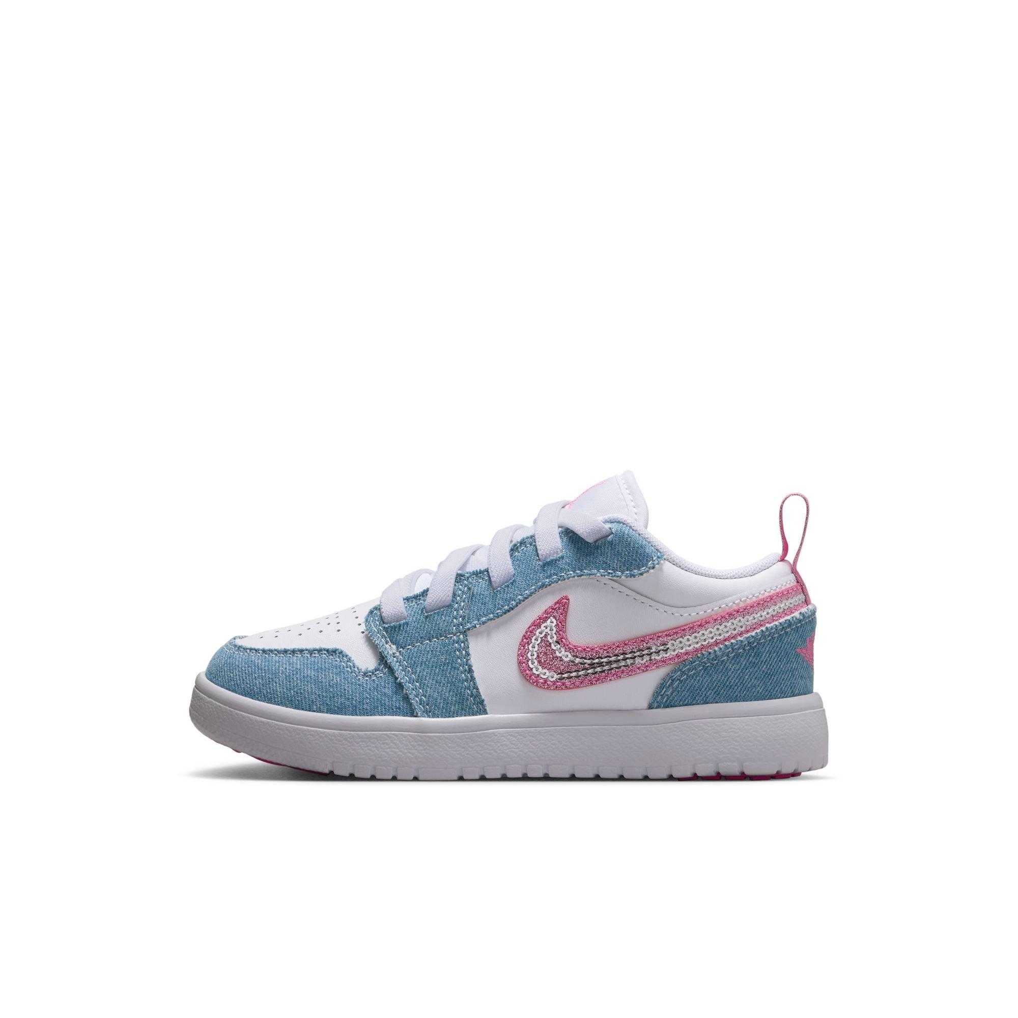 Jordan 1 Low Alt SE Preschool Girls' "Cobalt Bliss/Pink Glow/White" Shoe
