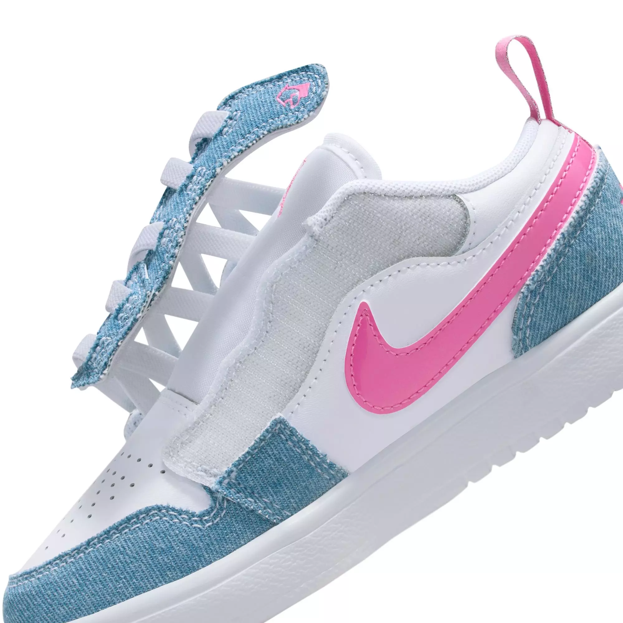 Jordan 1 Low Alt SE "Cobalt Bliss/Pink Glow/White" Preschool Girls' Shoe - BLUE/PINK