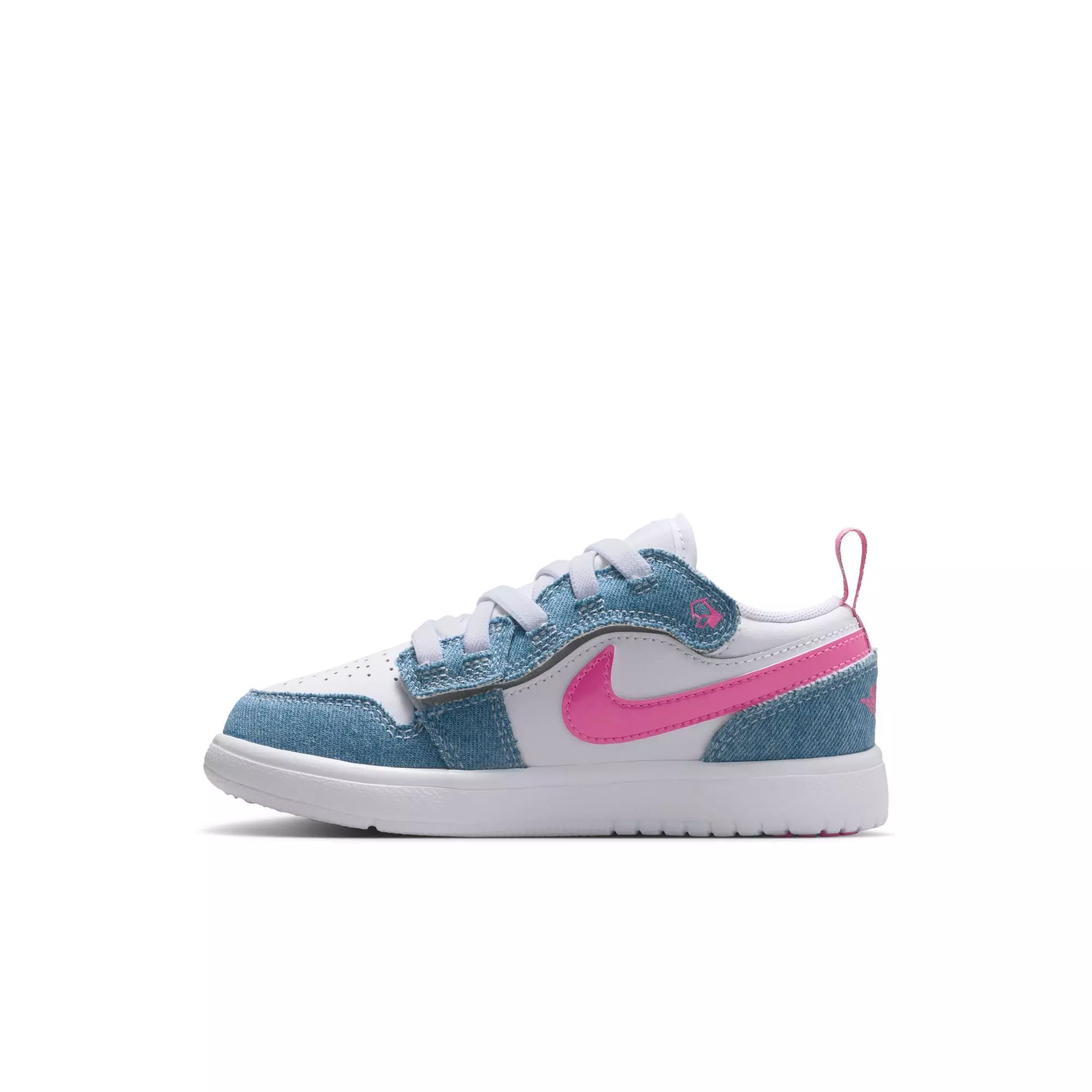 Jordan 1 Low Alt SE "Cobalt Bliss/Pink Glow/White" Preschool Girls' Shoe - BLUE/PINK