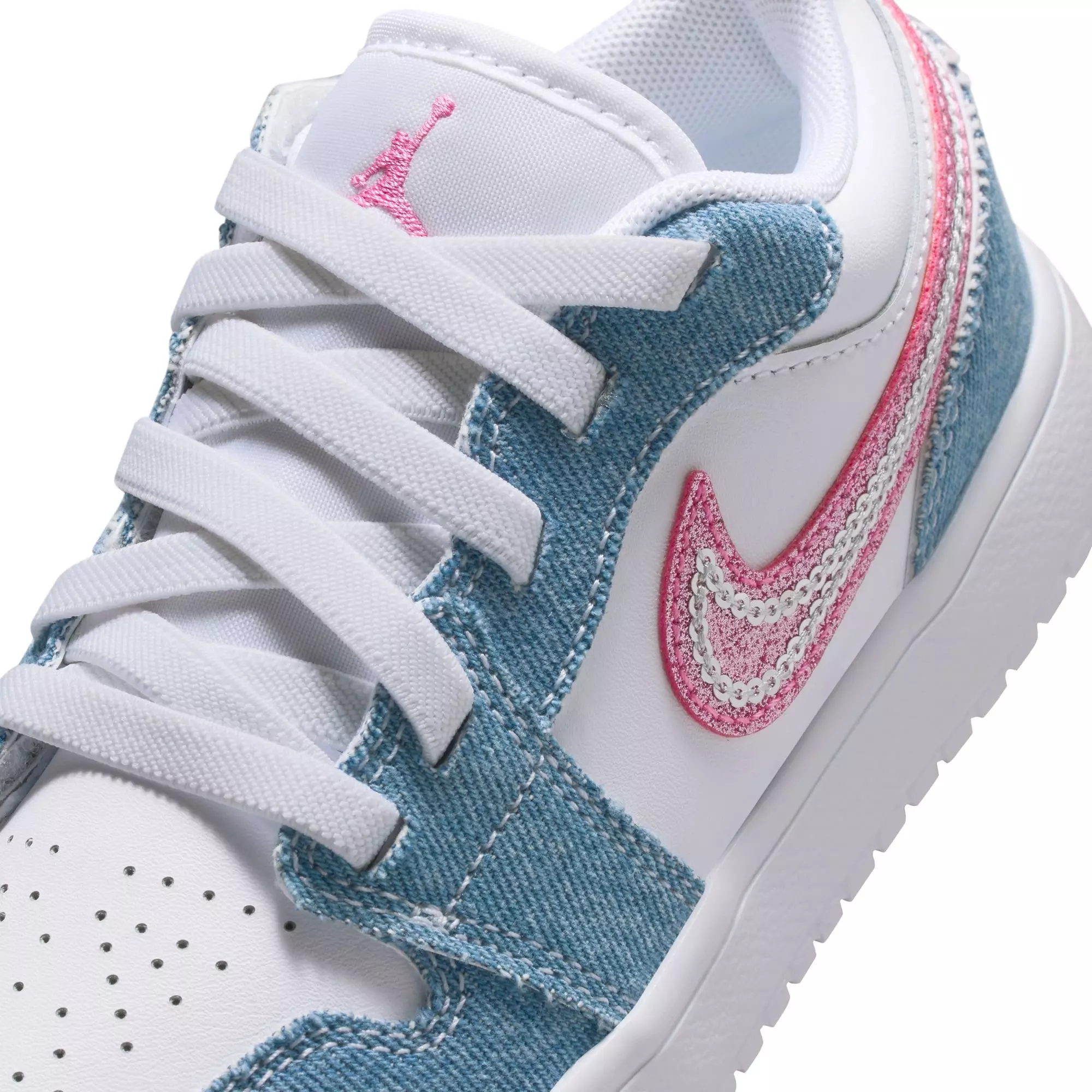Jordan 1 Low Alt SE "Cobalt Bliss/Pink Glow/White" Preschool Girls' Shoe - BLUE/PINK