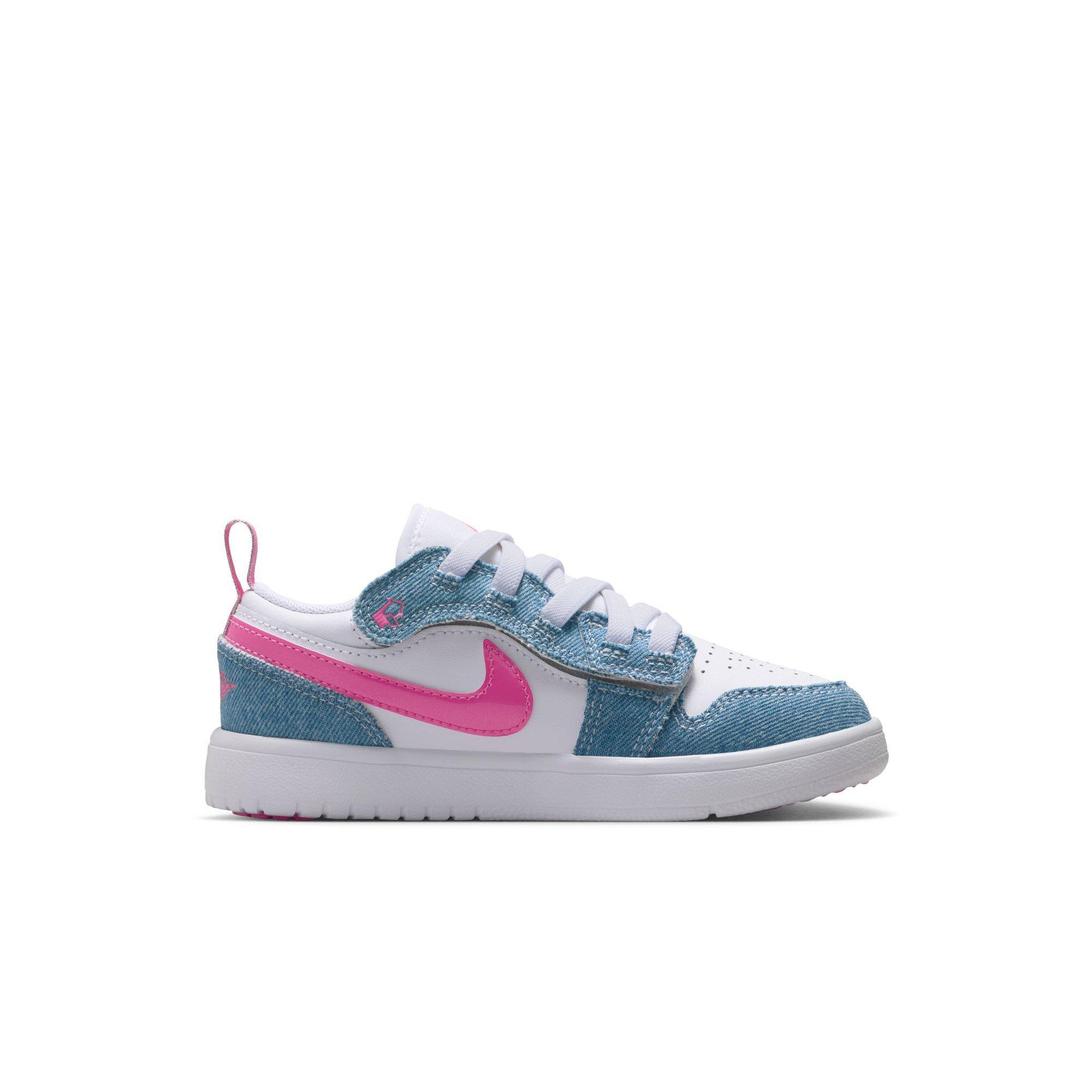 Jordan 1 Low Alt SE Preschool Girls' "Cobalt Bliss/Pink Glow/White" Shoe