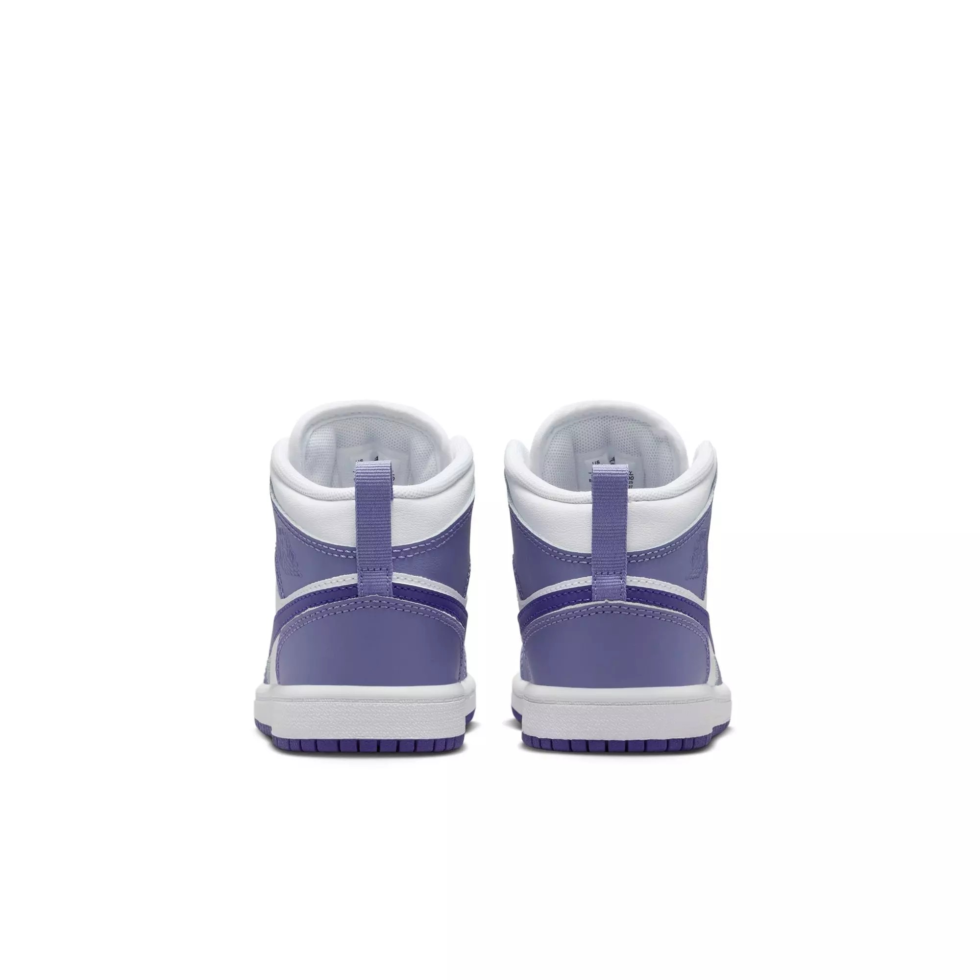 Jordan 1 Mid "Dusty Amethyst/Court Purple/White" Preschool Girls' Shoe - PURPLE/WHITE