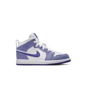 Jordan 1 Mid "Dusty Amethyst/Court Purple/White" Preschool Girls' Shoe
