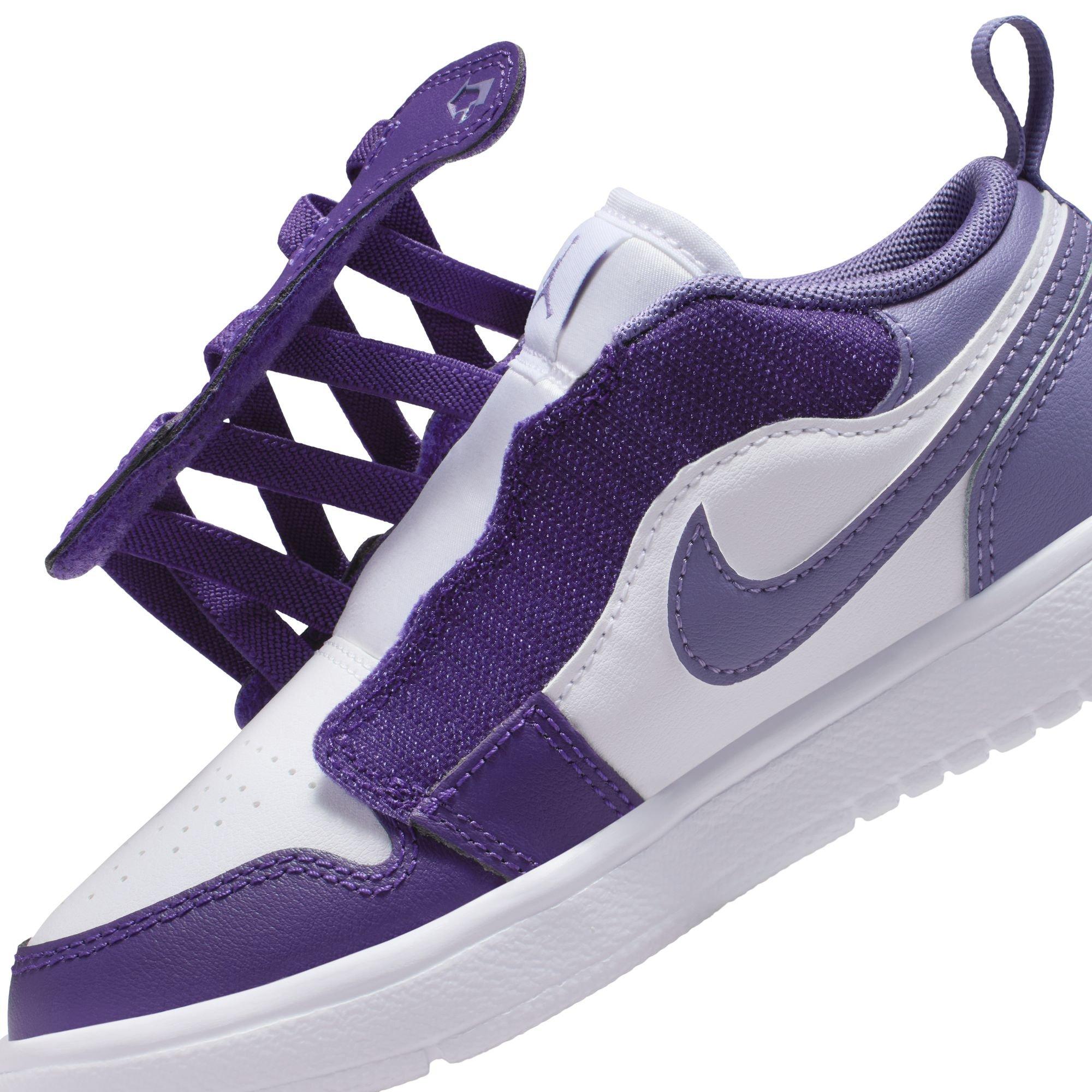 Jordan 1 Low Alt Preschool Girls' "Court Purple/Dusty Amethyst/White" Shoe