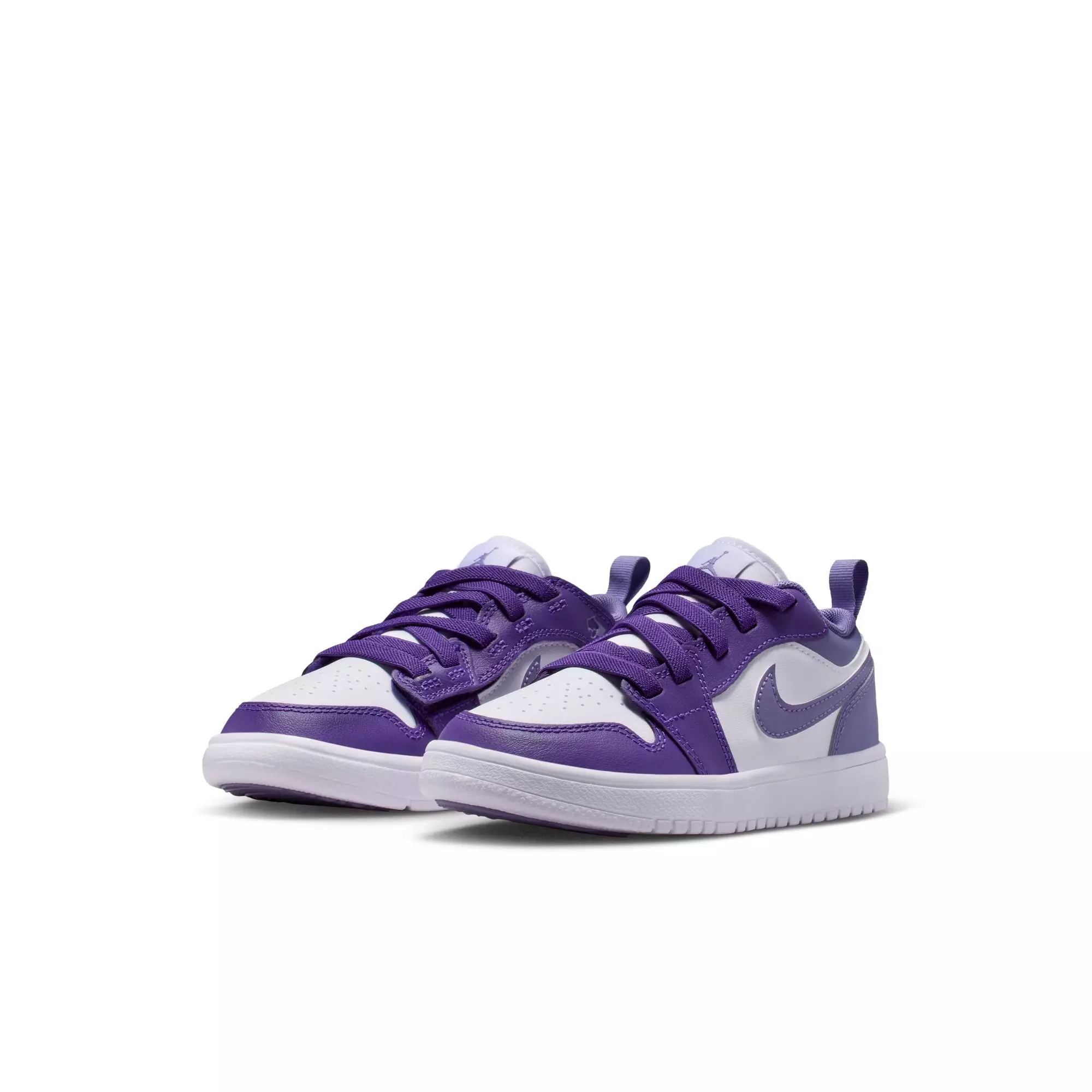 Jordan 1 Low Alt "Court Purple/Dusty Amethyst/White" Preschool Girls' Shoe - PURPLE/WHITE