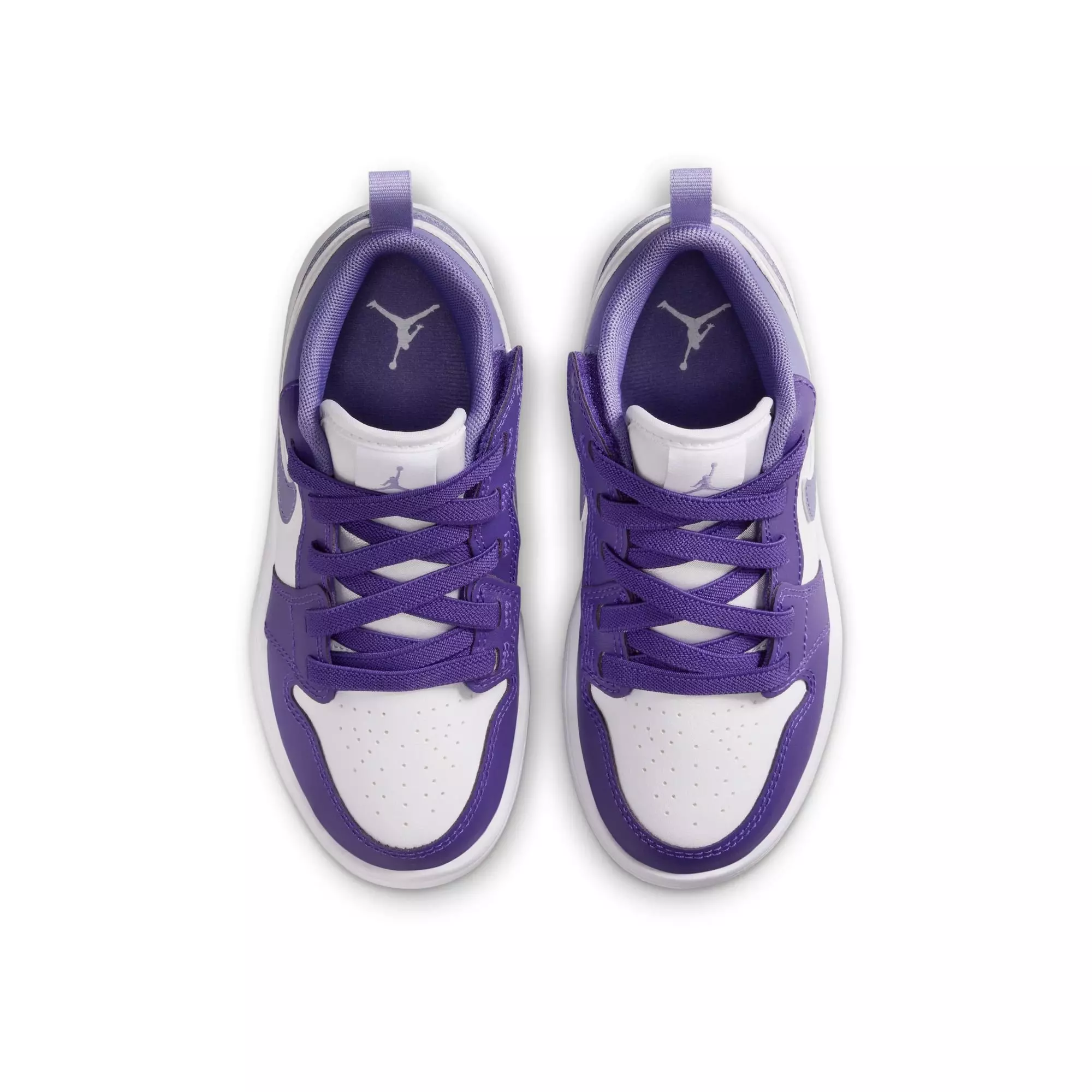 Jordan 1 Low Alt "Court Purple/Dusty Amethyst/White" Preschool Girls' Shoe - PURPLE/WHITE