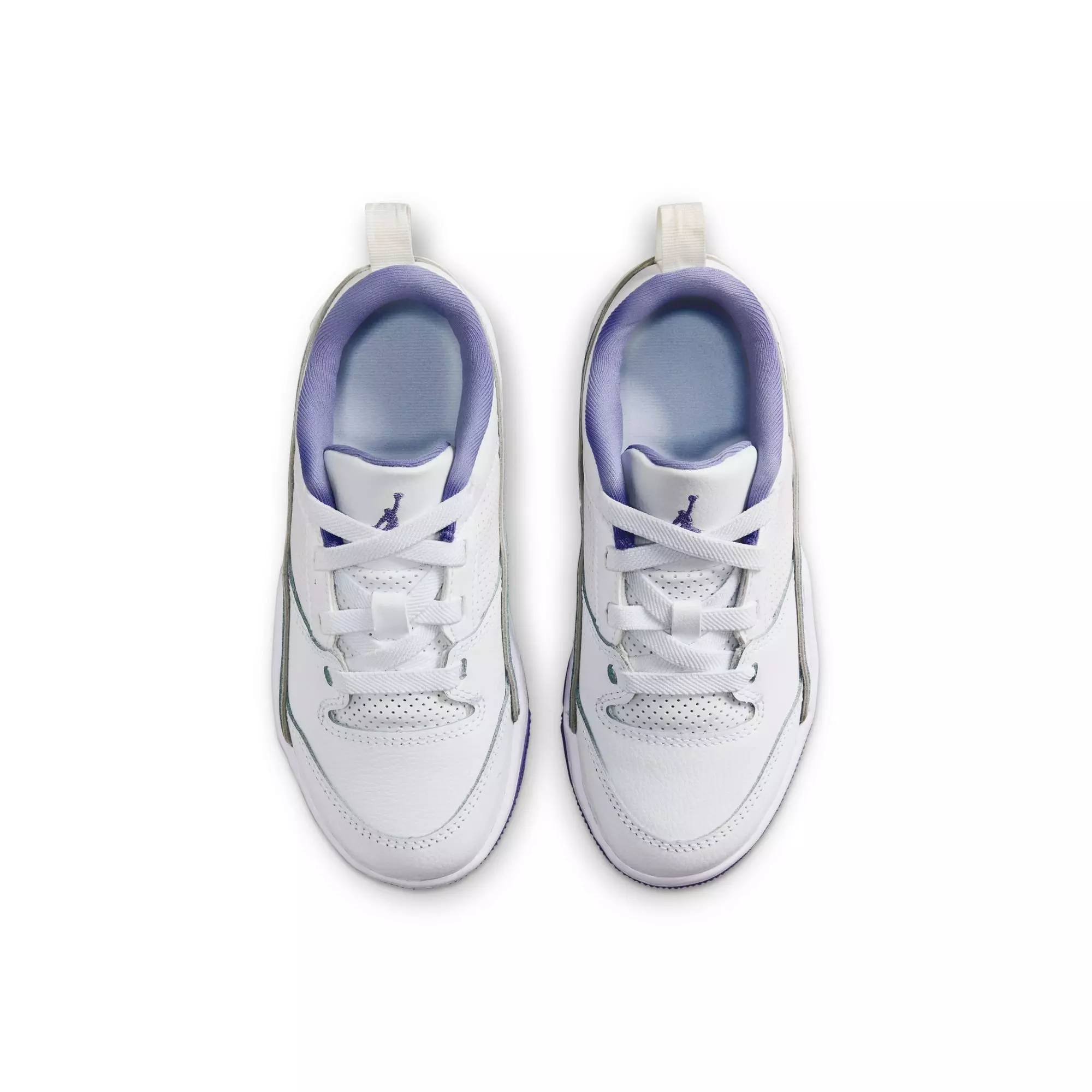 Jordan Flight Court "White/Dusty Amethyst" Preschool Girls' Shoe - PURPLE/WHITE