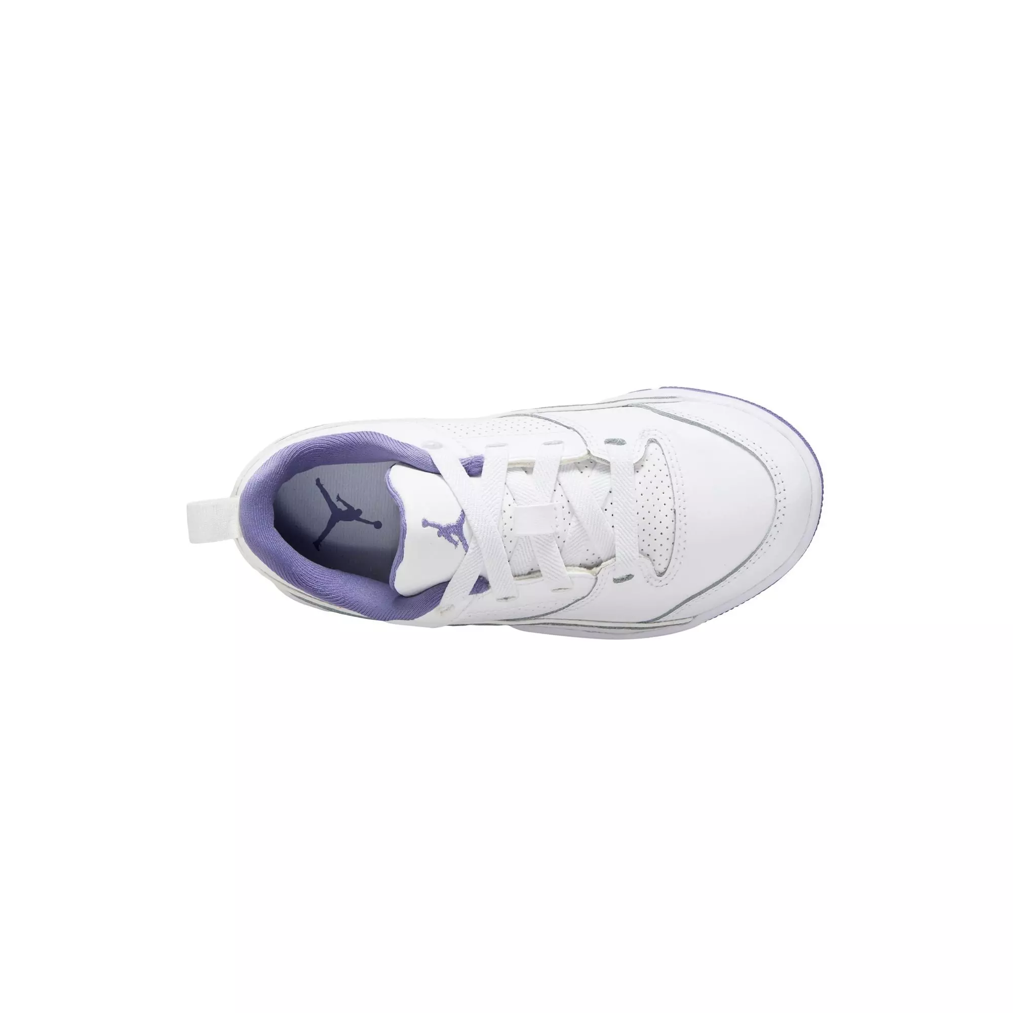 Jordan Flight Court "White/Dusty Amethyst" Preschool Girls' Shoe - PURPLE/WHITE