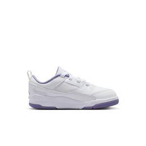 Jordan Flight Court "White/Dusty Amethyst" Preschool Girls' Shoe