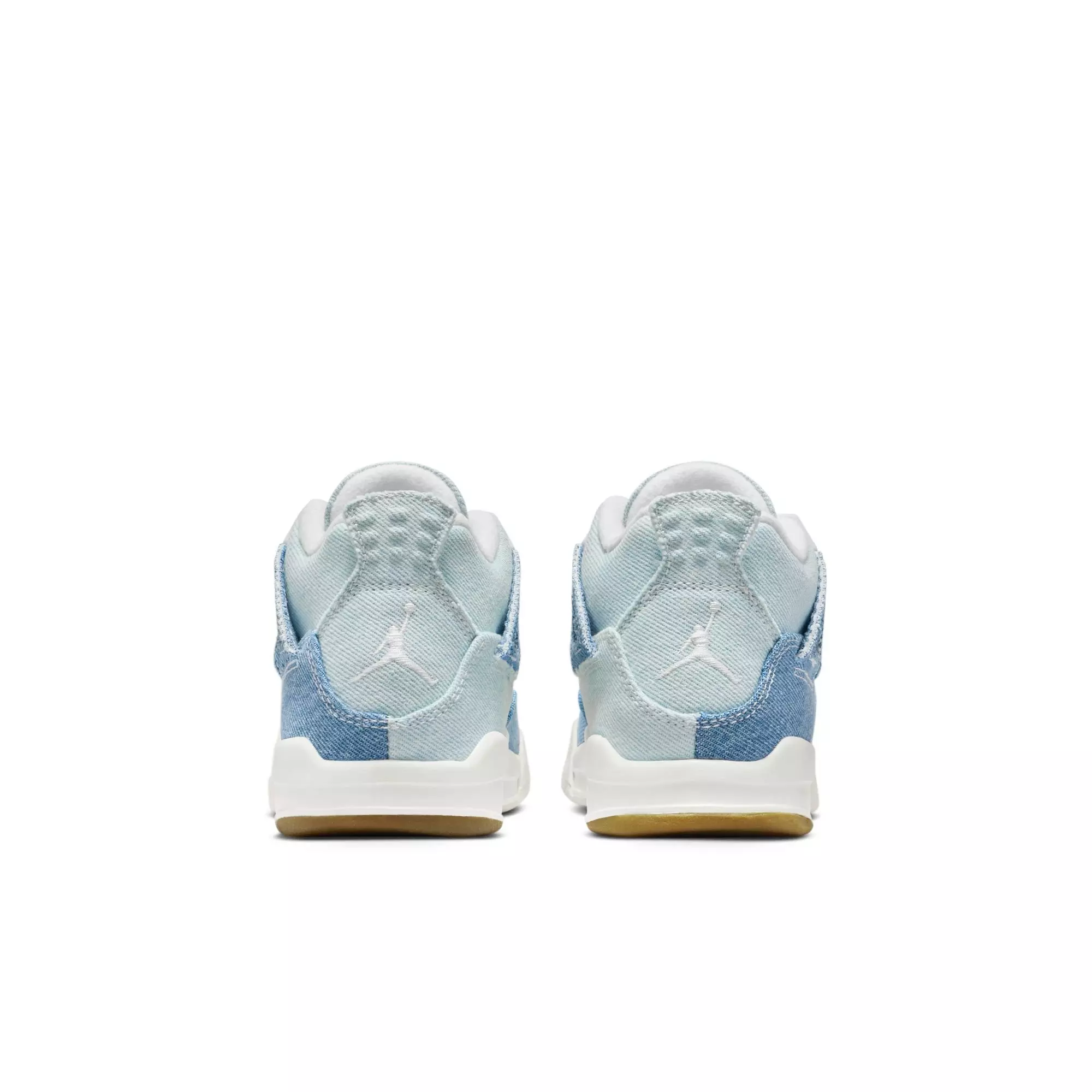 Jordan 4 Retro "Worn Blue" Preschool Girls' Shoe - WHITE/BLUE