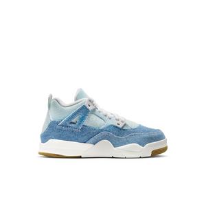 Jordan 4 Retro "Worn Blue" Preschool Girls' Shoe