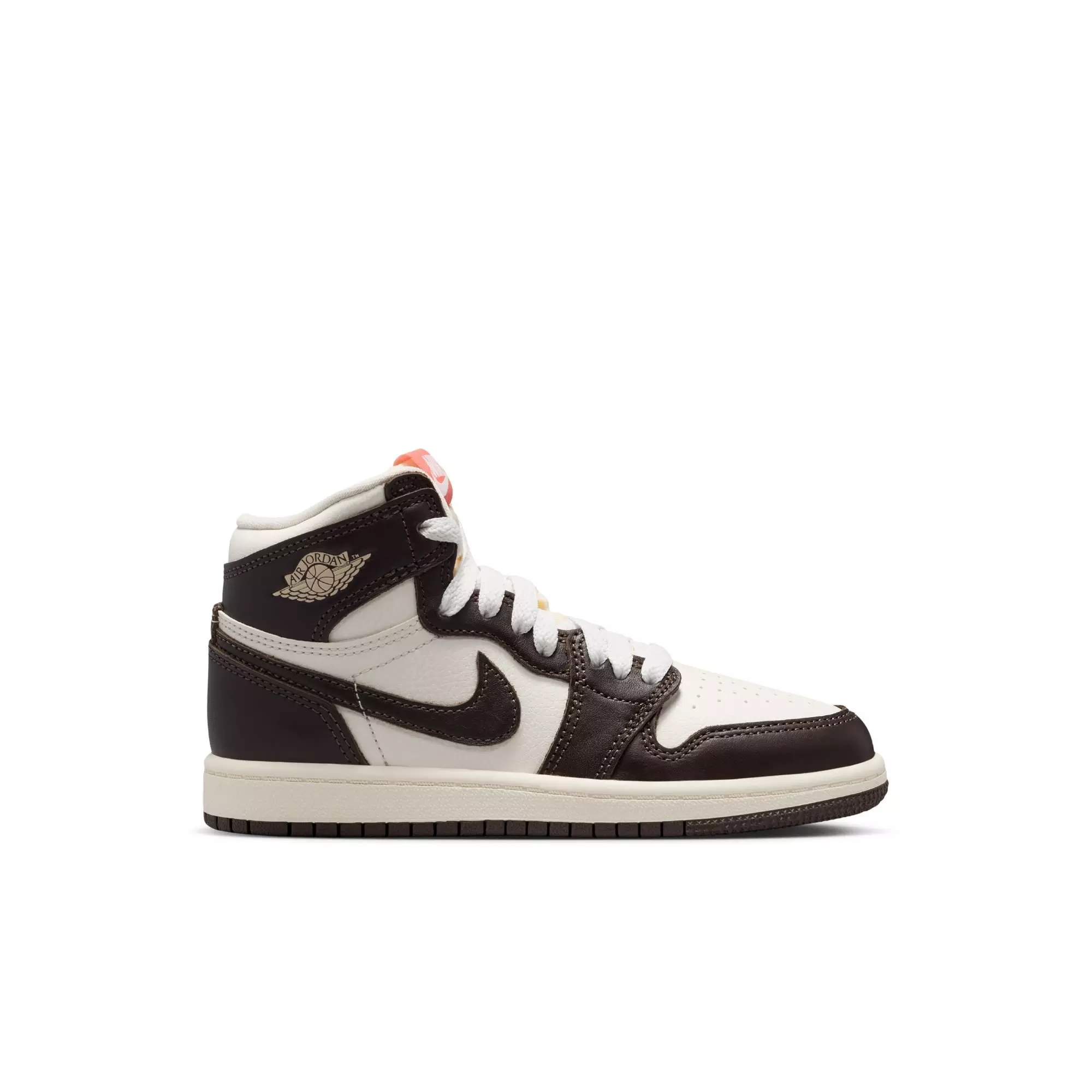 Jordan 1 High OG "Baroque Brown" Preschool Girls' Shoe - BAROQUE BROWN/SAIL/MADDER ROOT