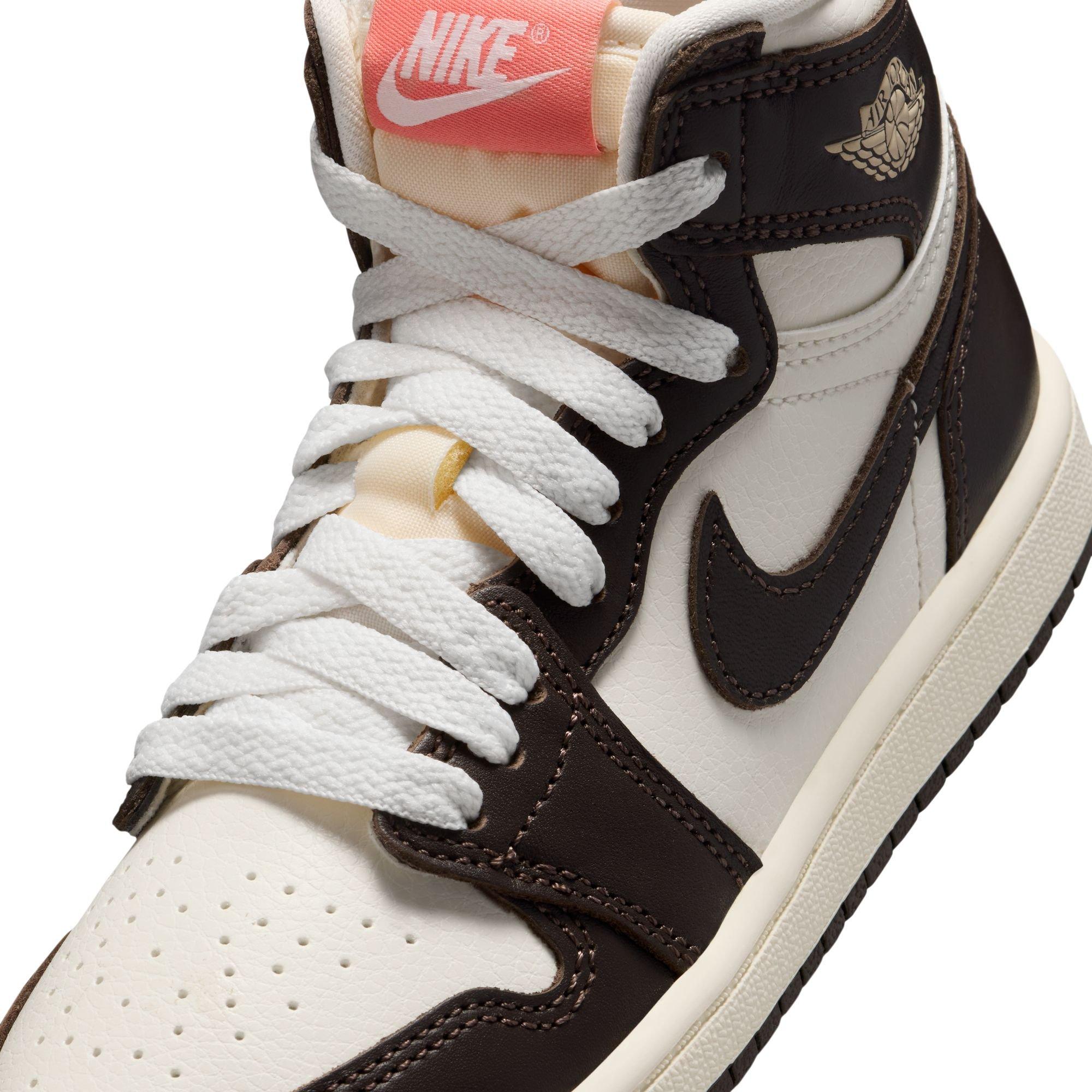 Jordan 1 High OG Preschool Girls' "Baroque Brown" Shoe