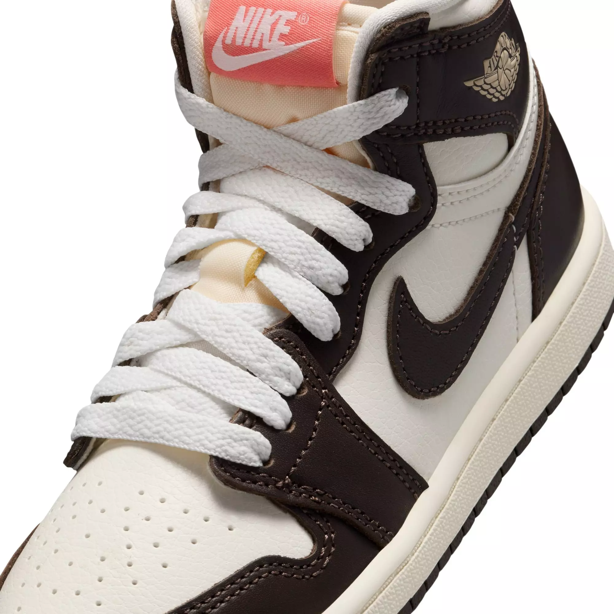 Jordan 1 High OG "Baroque Brown" Preschool Girls' Shoe - BAROQUE BROWN/SAIL/MADDER ROOT