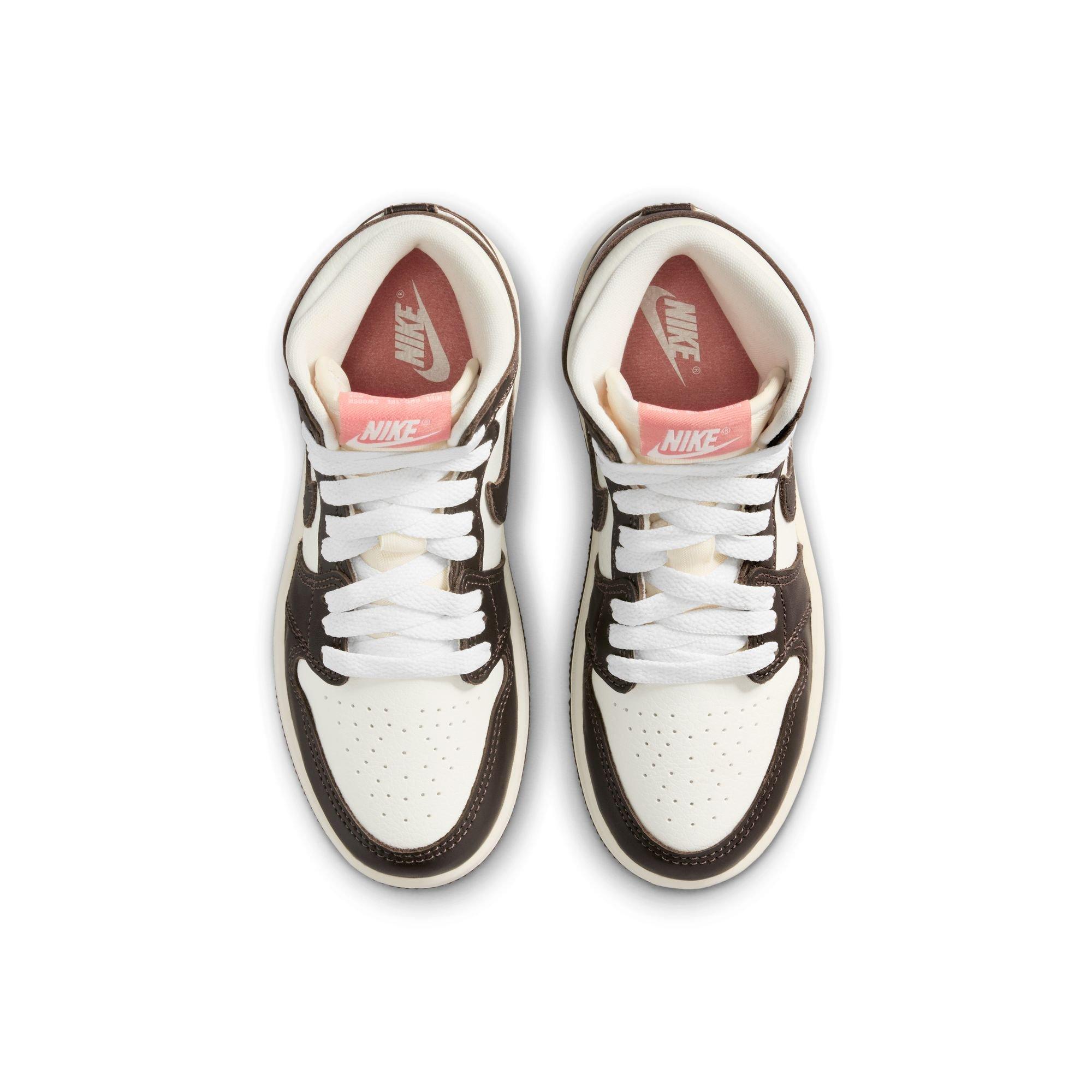 Jordan 1 High OG Preschool Girls' "Baroque Brown" Shoe