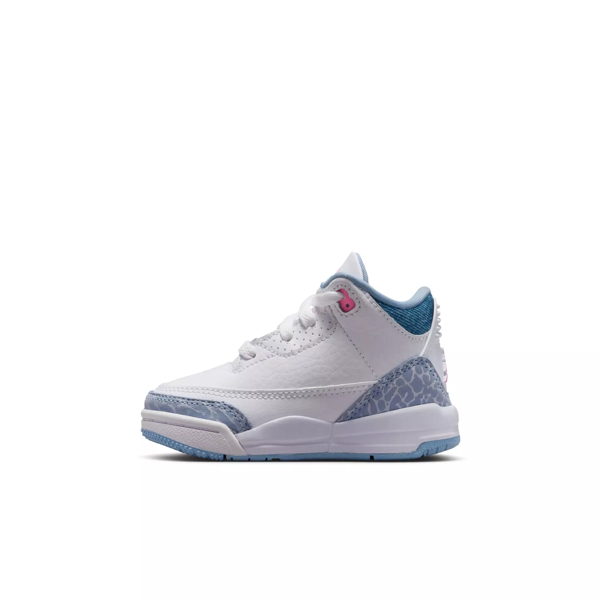 Jordan 3 Retro "Cobalt Bliss" Toddler Girls' Shoe - WHITE/PINK GLOW/COBALT BLISS